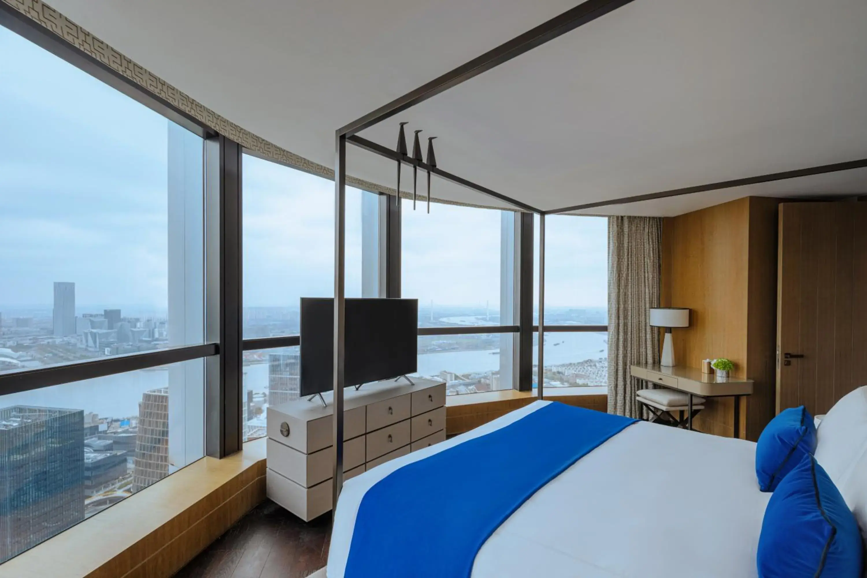 View (from property/room), Bed in MGM Shanghai West Bund View (from property/room), Bed in MGM Shanghai West Bund