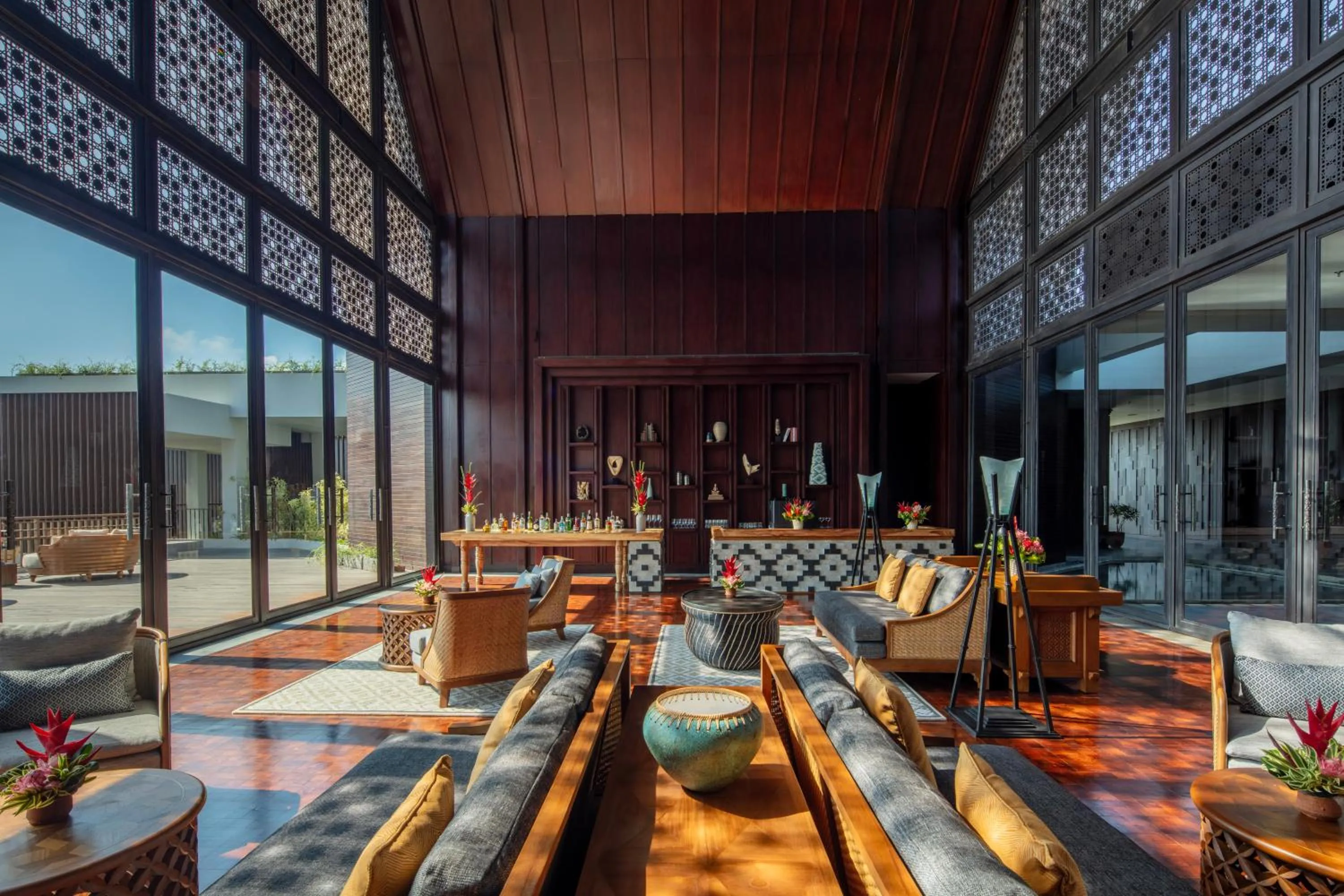 Dining area in Anantara Ubud Bali Resort