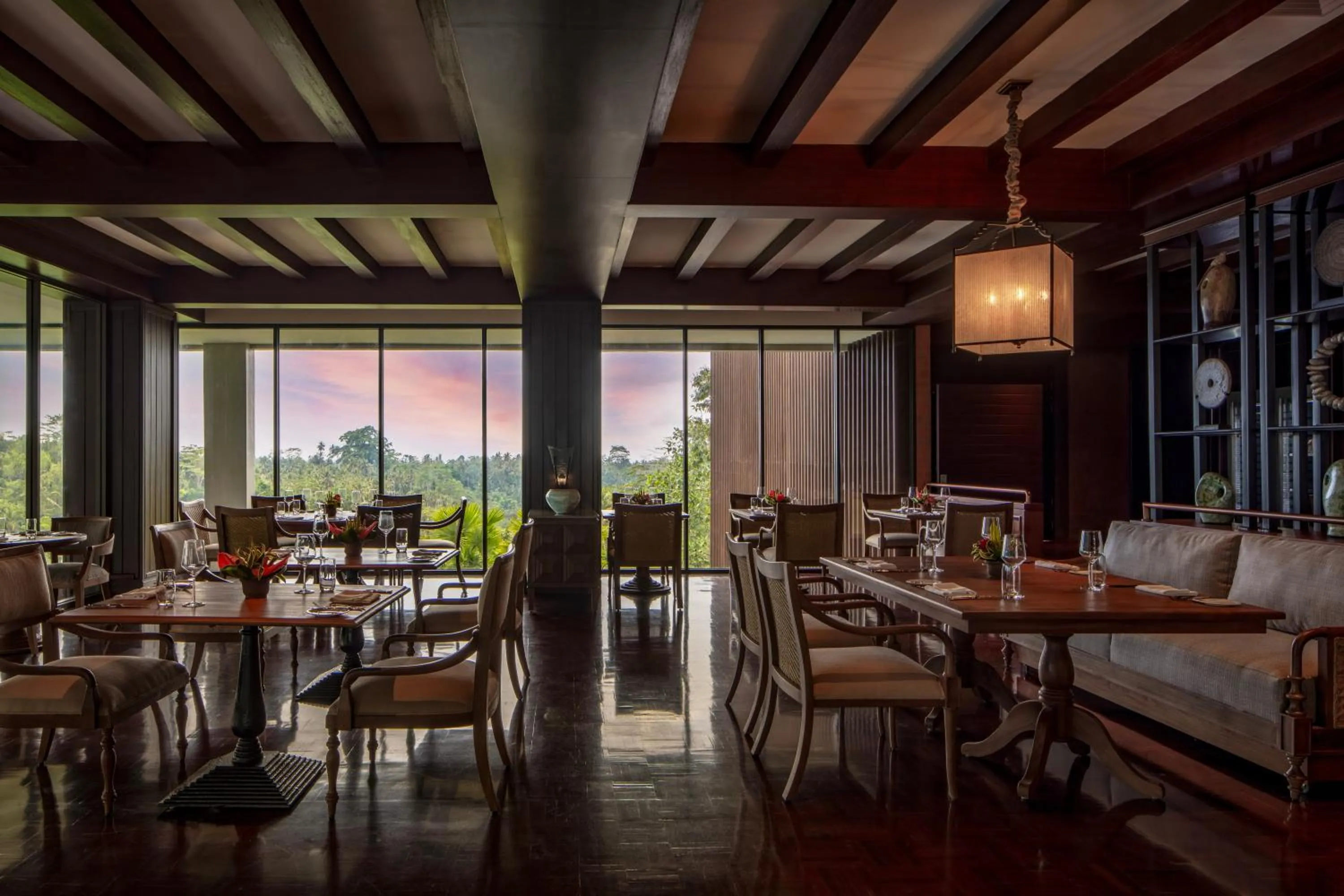 Dining area in Anantara Ubud Bali Resort