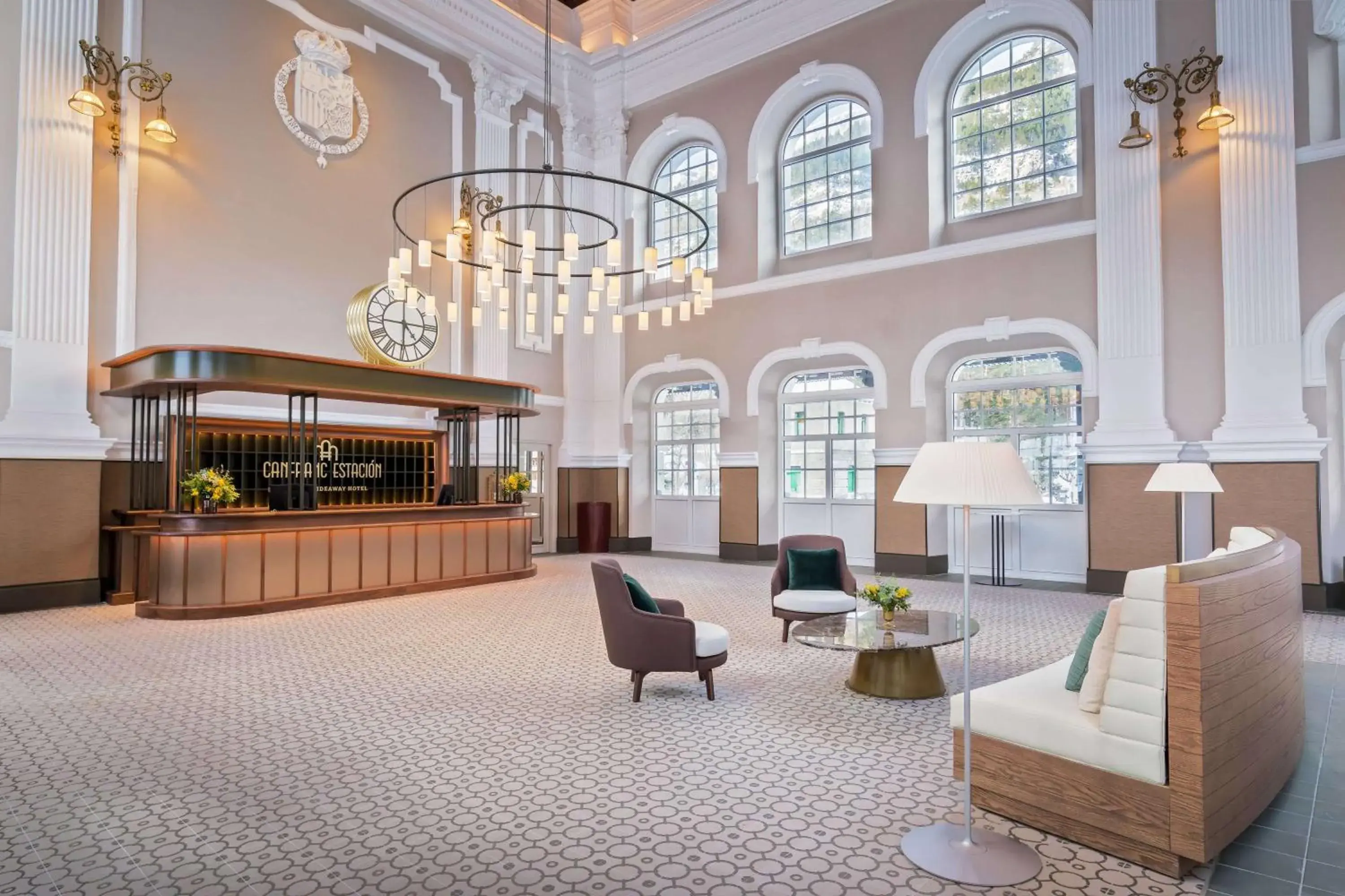Lobby or reception in Canfranc Estación, a Royal Hideaway Hotel - Gran Lujo Lobby or reception in Canfranc Estación, a Royal Hideaway Hotel - Gran Lujo