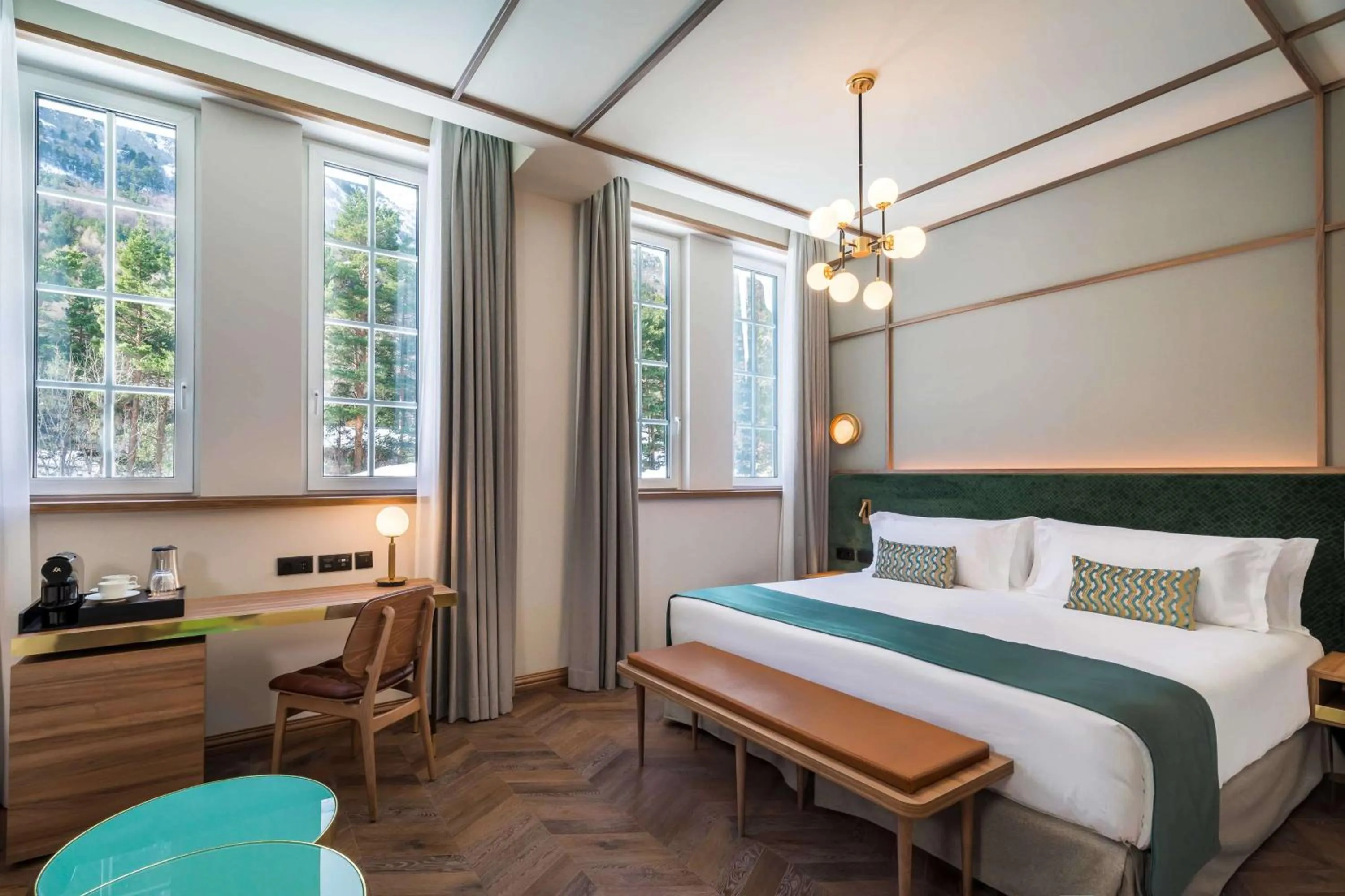 Bedroom, Bed in Canfranc Estación, a Royal Hideaway Hotel - Gran Lujo