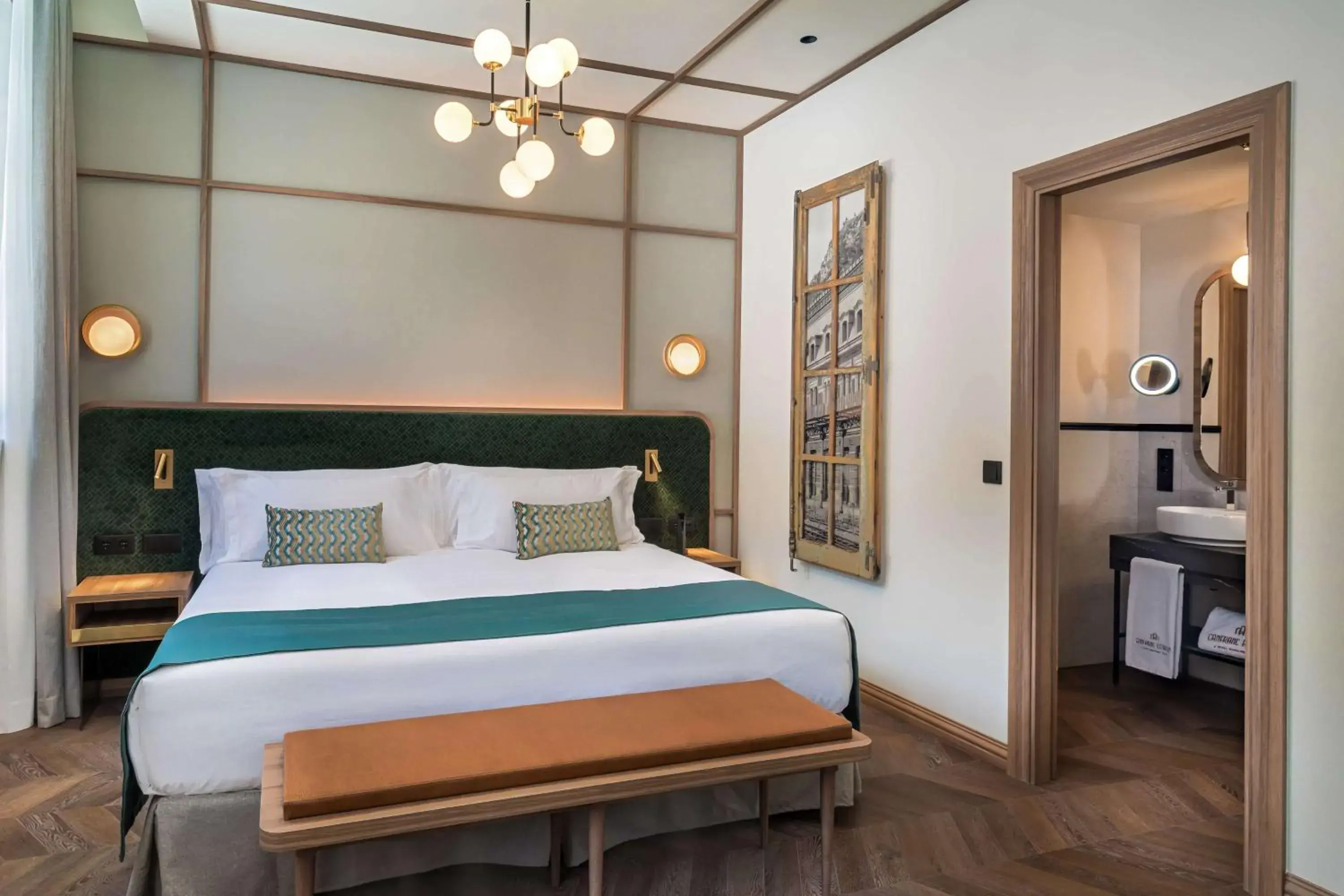 Photo of the whole room, Bed in Canfranc Estación, a Royal Hideaway Hotel - Gran Lujo Photo of the whole room, Bed in Canfranc Estación, a Royal Hideaway Hotel - Gran Lujo