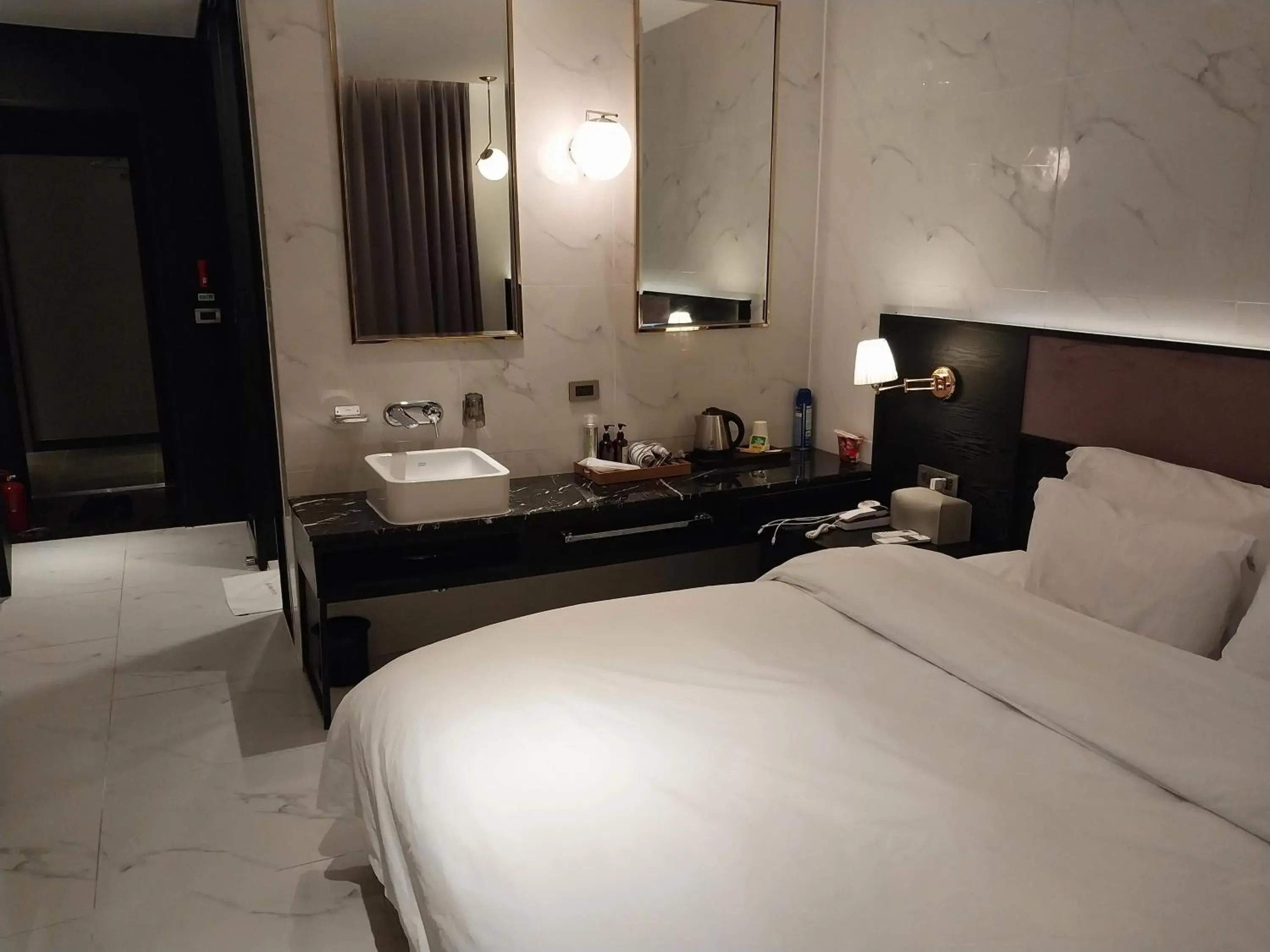 Bed in Brown Dot Hotel Busan Station Bed in Brown Dot Hotel Busan Station