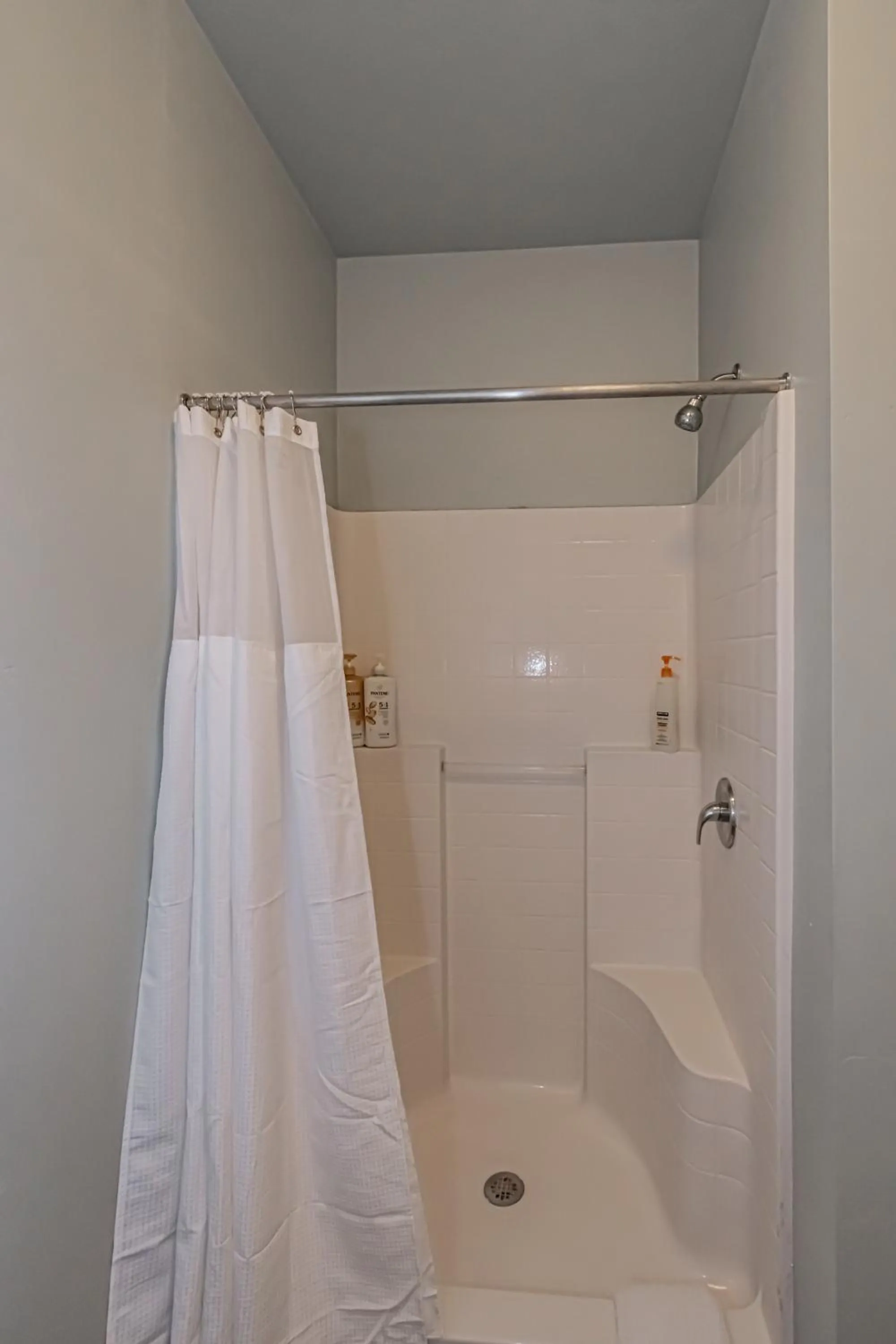 Shower in Bringham's Mill Apartments Perfect for Groups Full Kitchen Gym and Free Parking