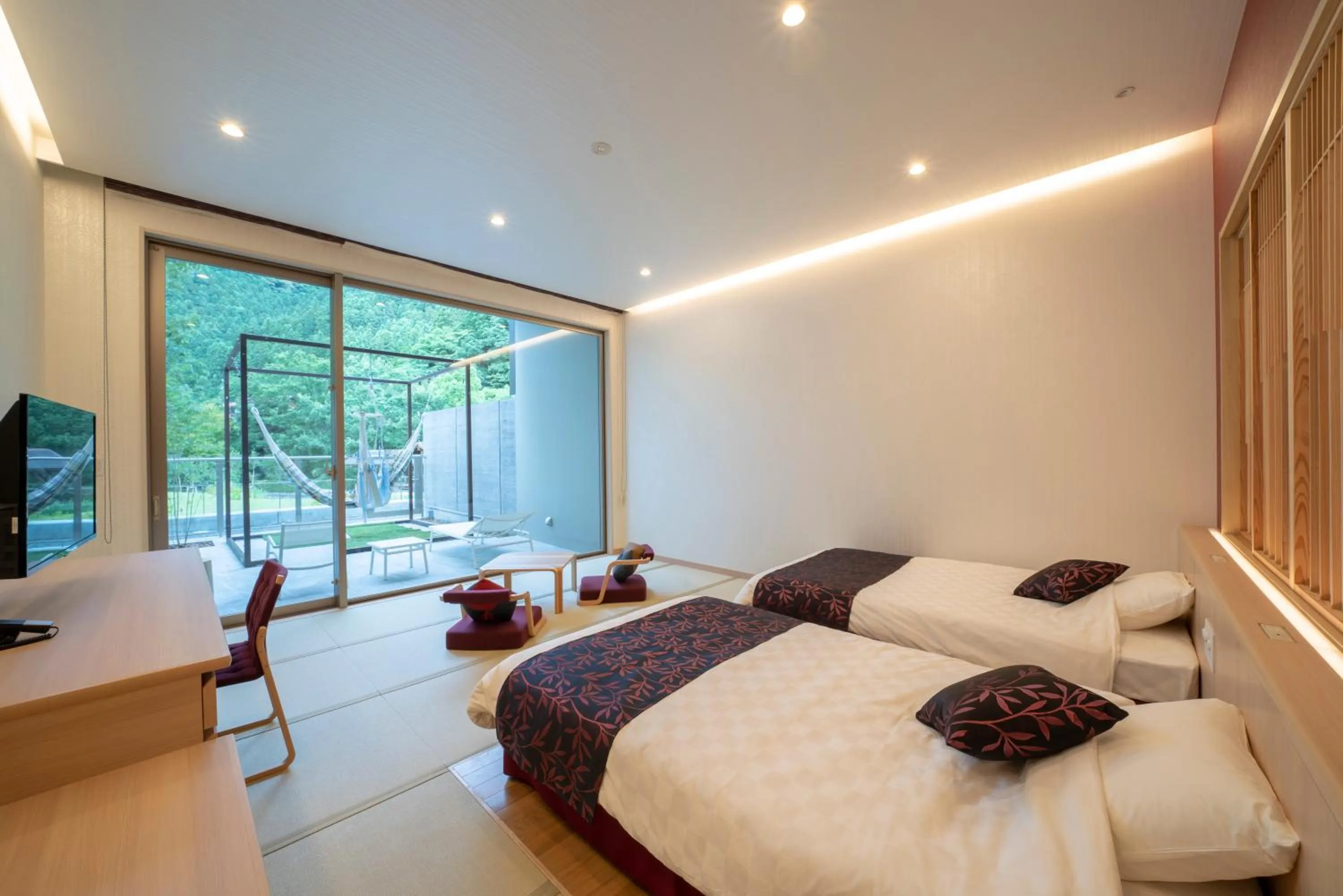 Bed in Kyukamura Oku-Musashi