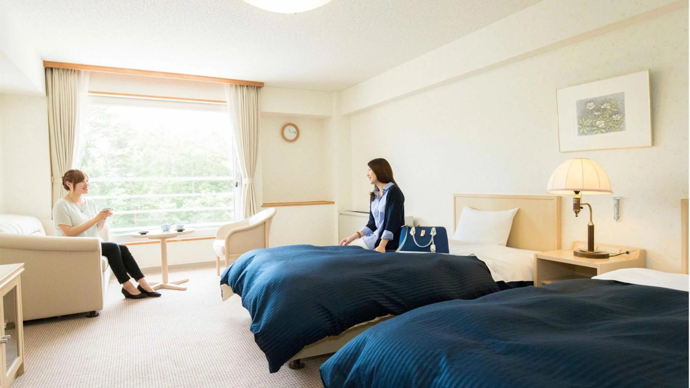 Bed in Kyukamura Rikuchu-Miyako