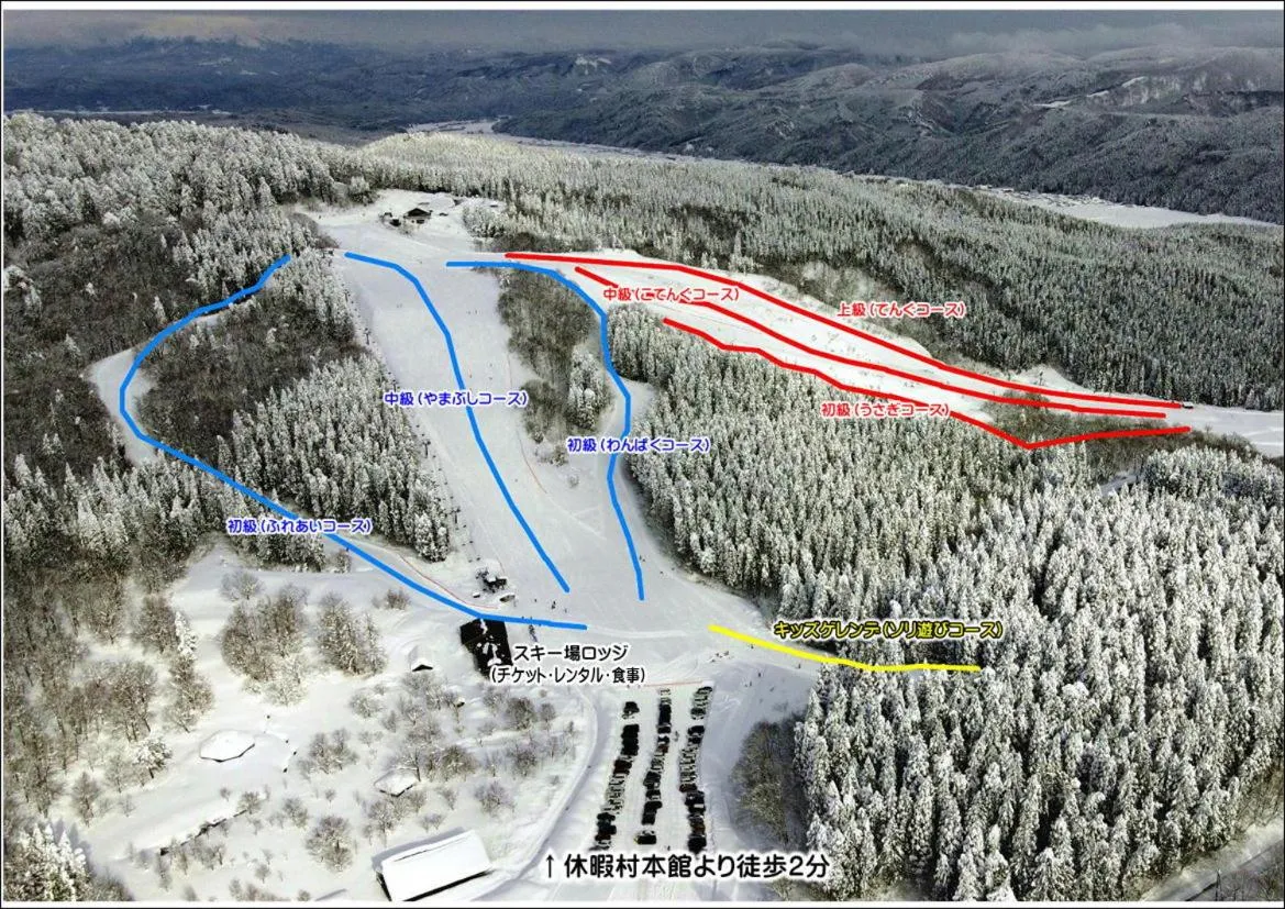 Skiing in Kyukamura Shonai-Haguro
