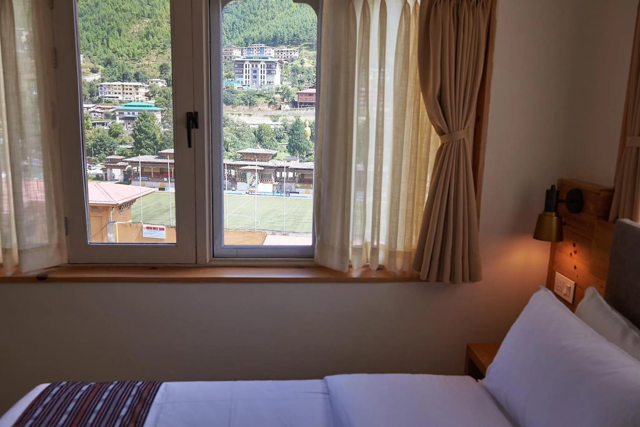 Bed in The Willows Hotel, Bhutan