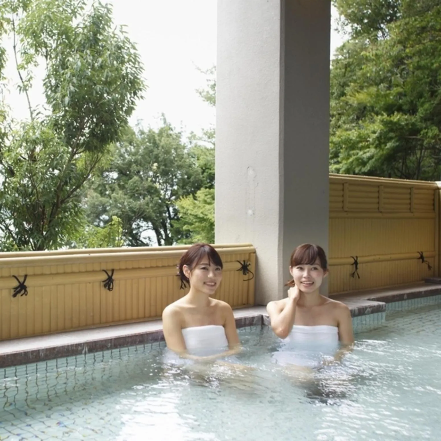 Open Air Bath in Kyukamura Ohmi-Hachiman