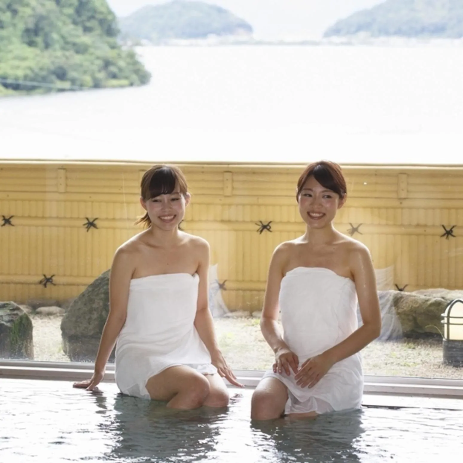 Open Air Bath in Kyukamura Ohmi-Hachiman