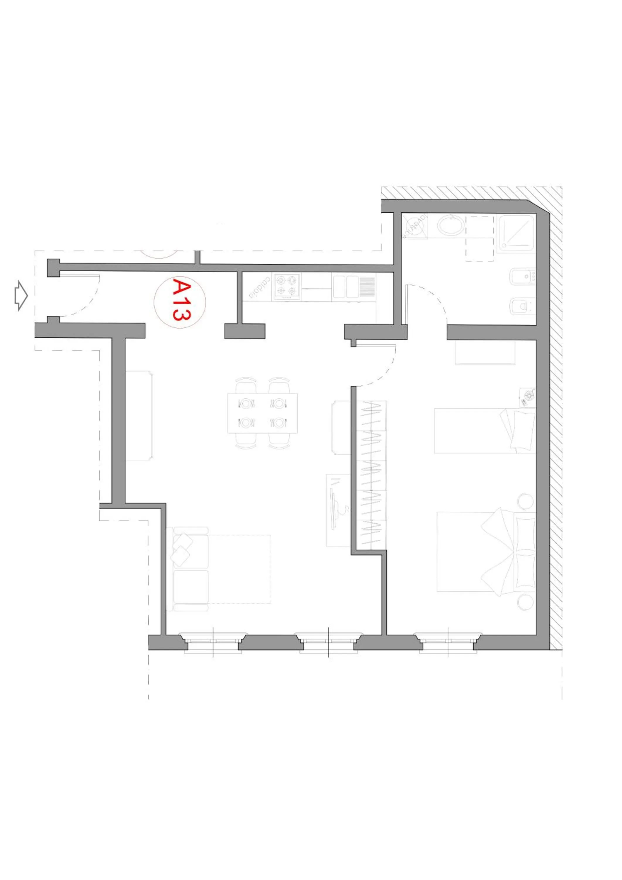 Floor plan in Residence Antico Borgo