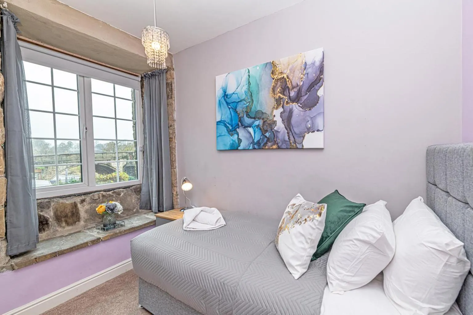 Bedroom, Bed in Bridge End Mill by Guestz