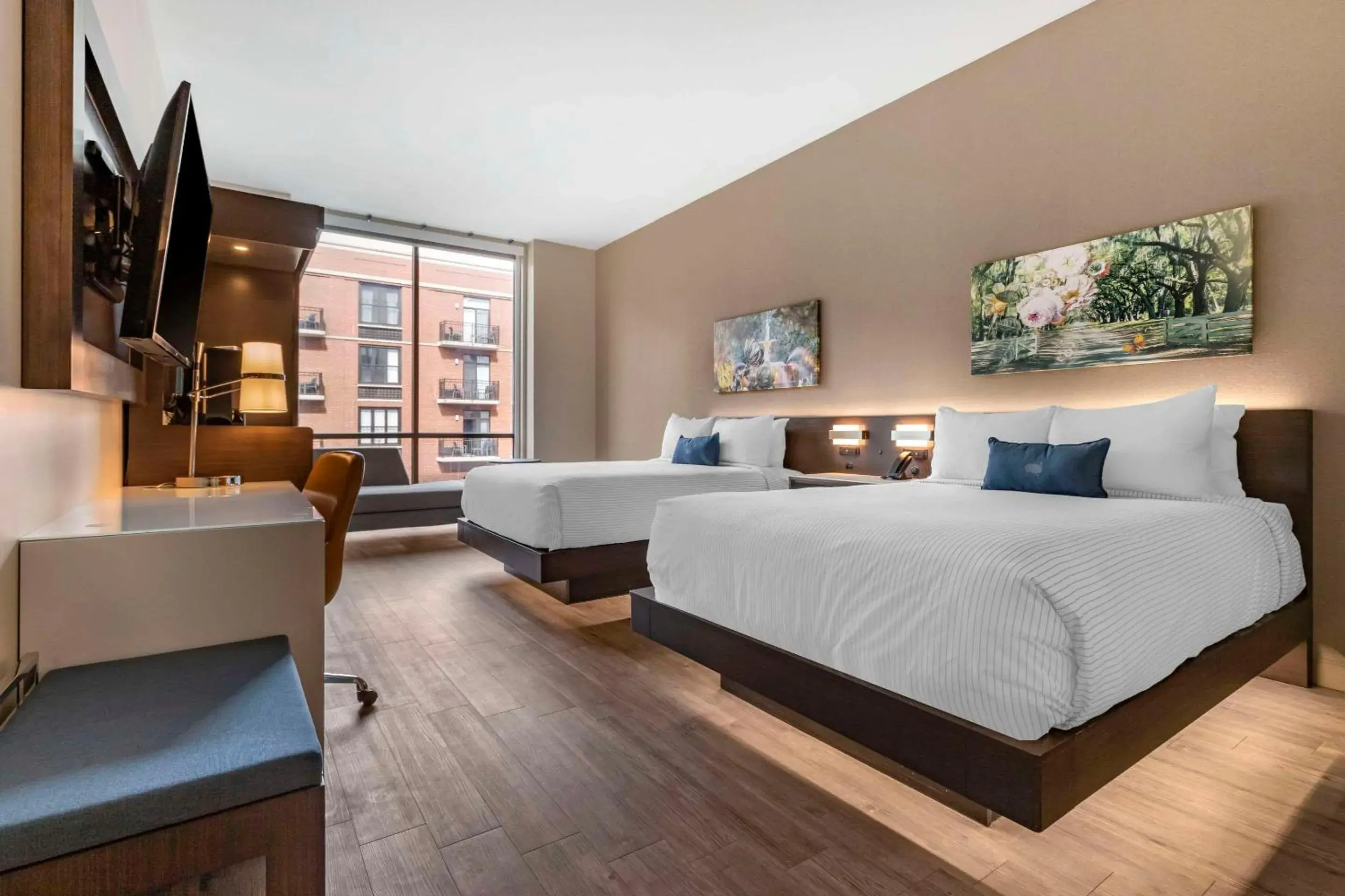 Bedroom, Bed in Cambria Hotel Savannah Downtown Historic District Bedroom, Bed in Cambria Hotel Savannah Downtown Historic District