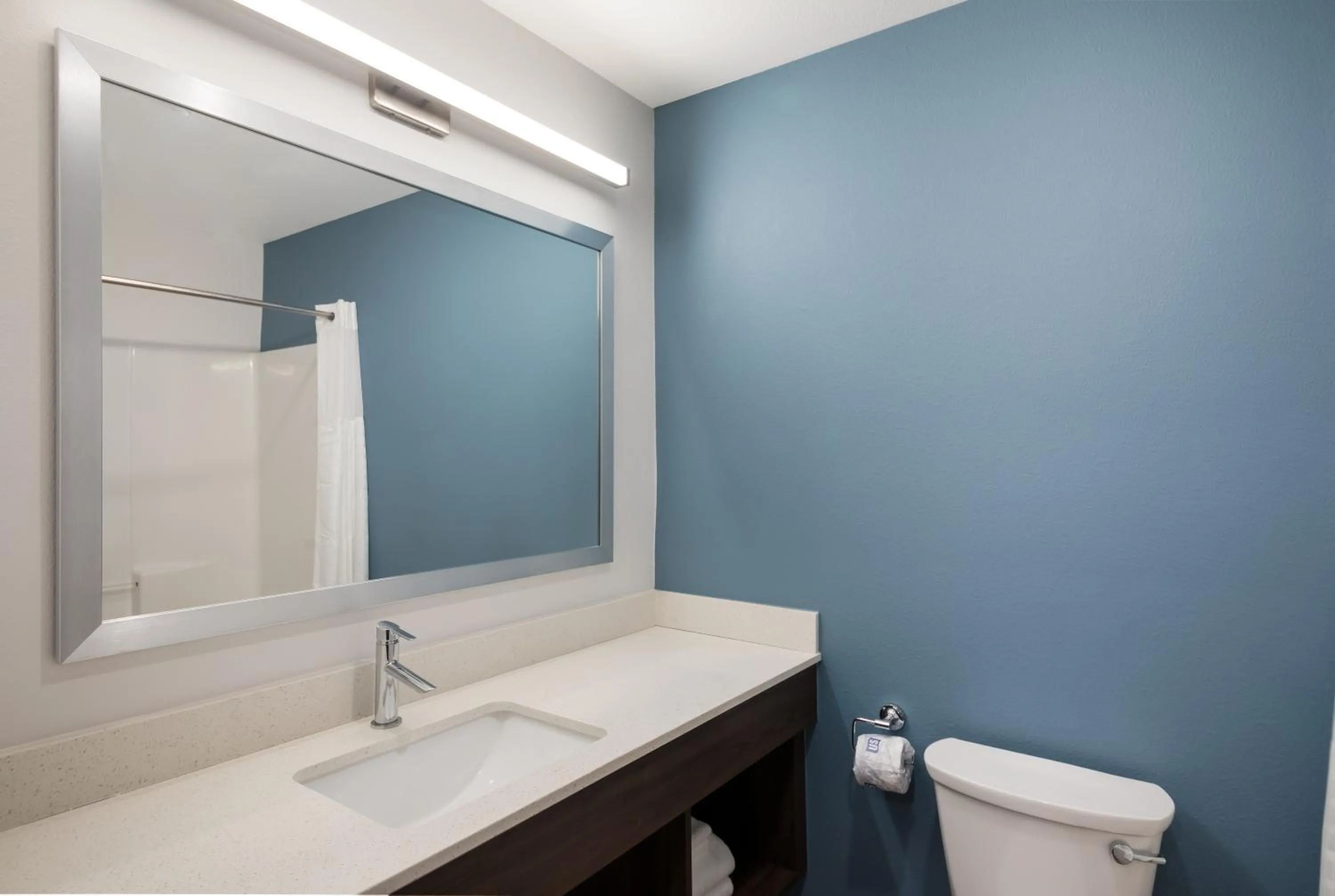 Bathroom in WoodSpring Suites Austin Central
