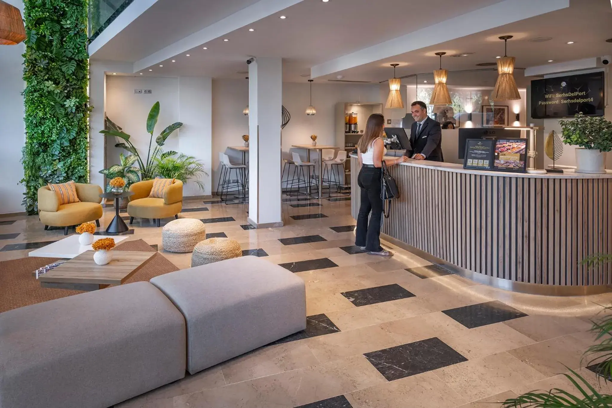 Lobby or reception in Hotel SERHS Del Port Lobby or reception in Hotel SERHS Del Port