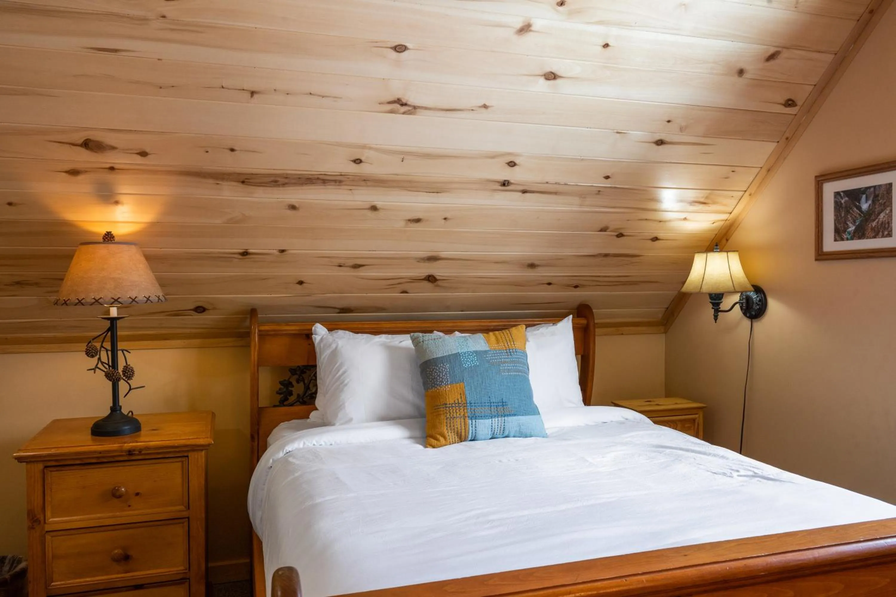 Bed in Mule Deer Cabin