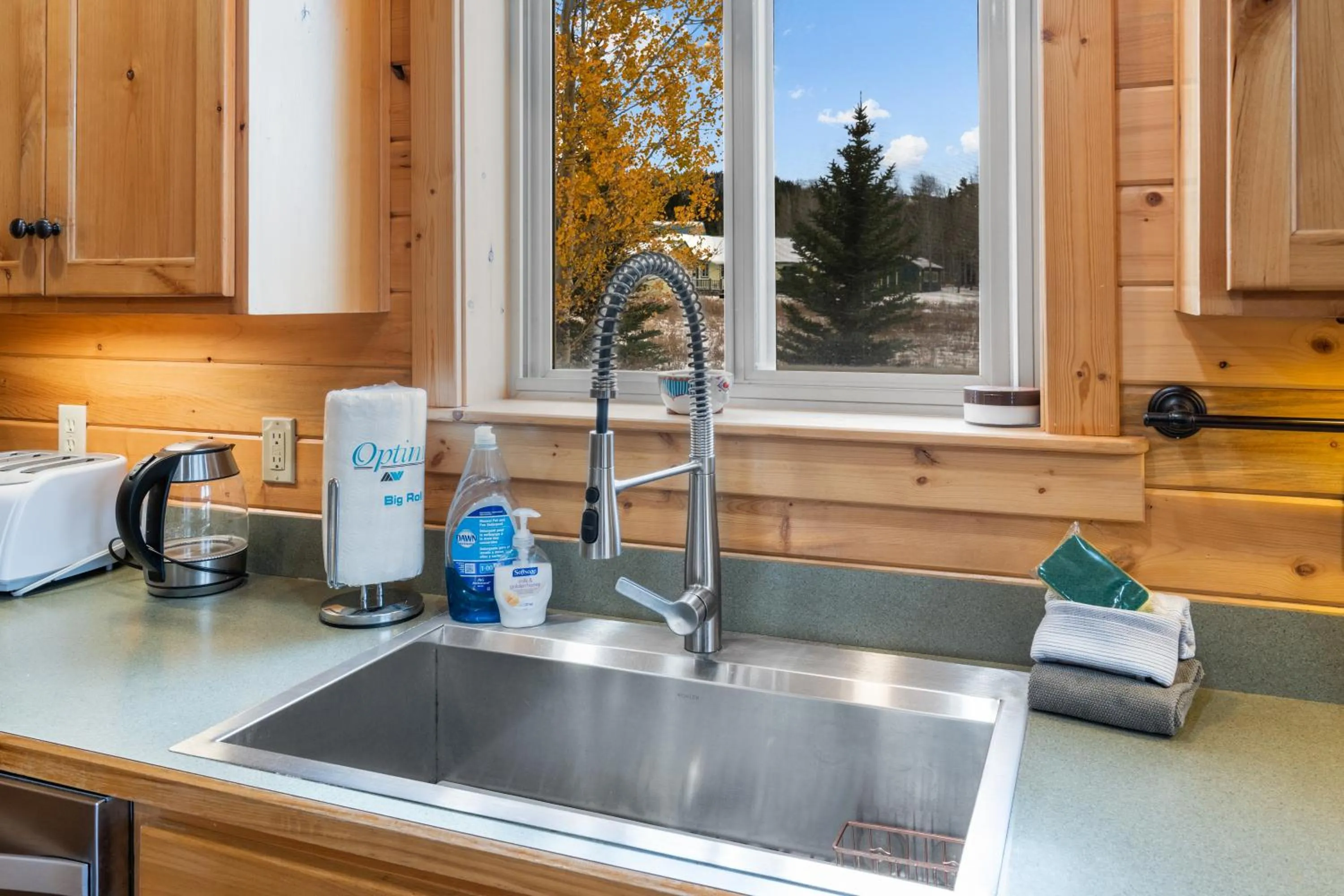 kitchen in Mule Deer Cabin