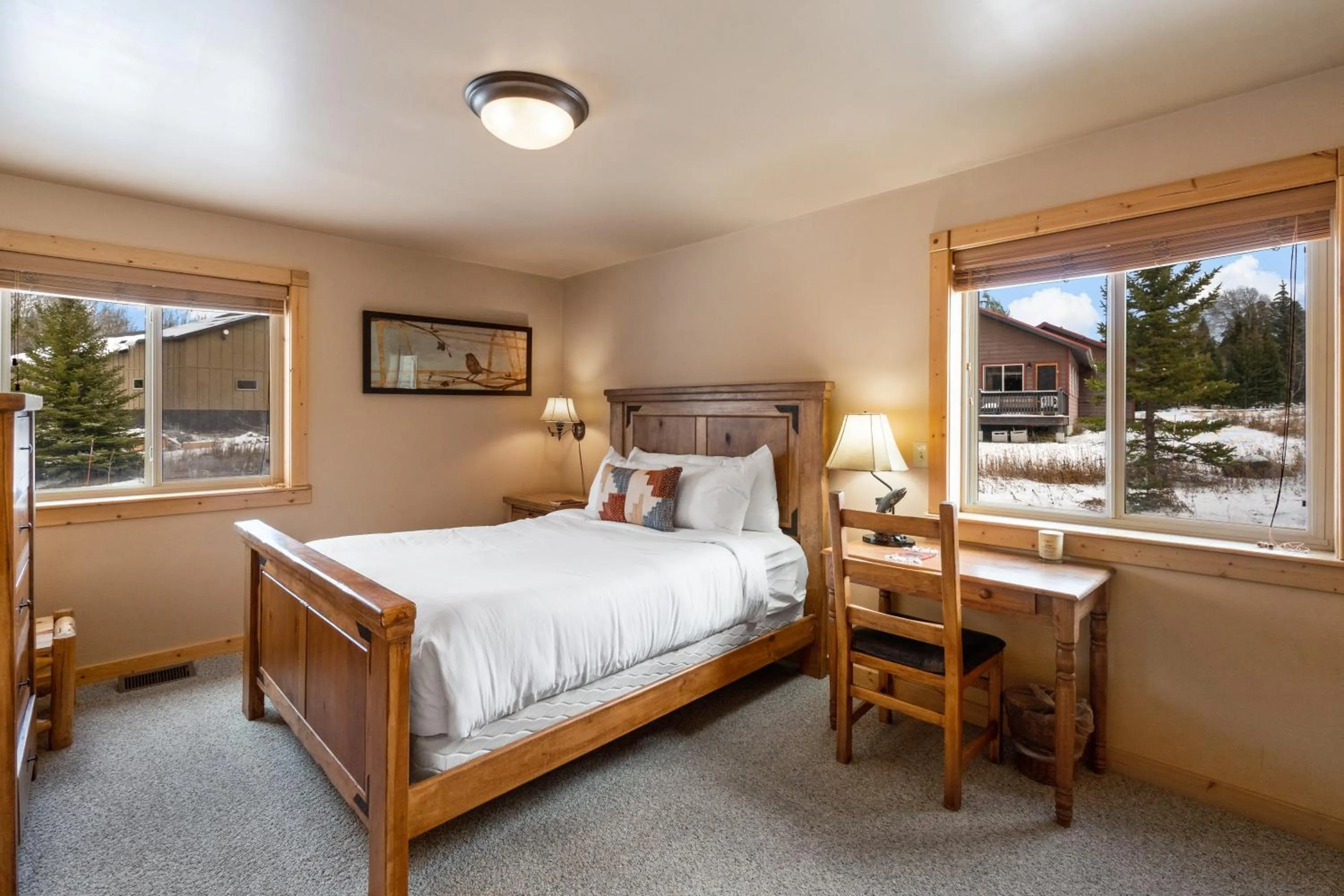 Bed in Mule Deer Cabin