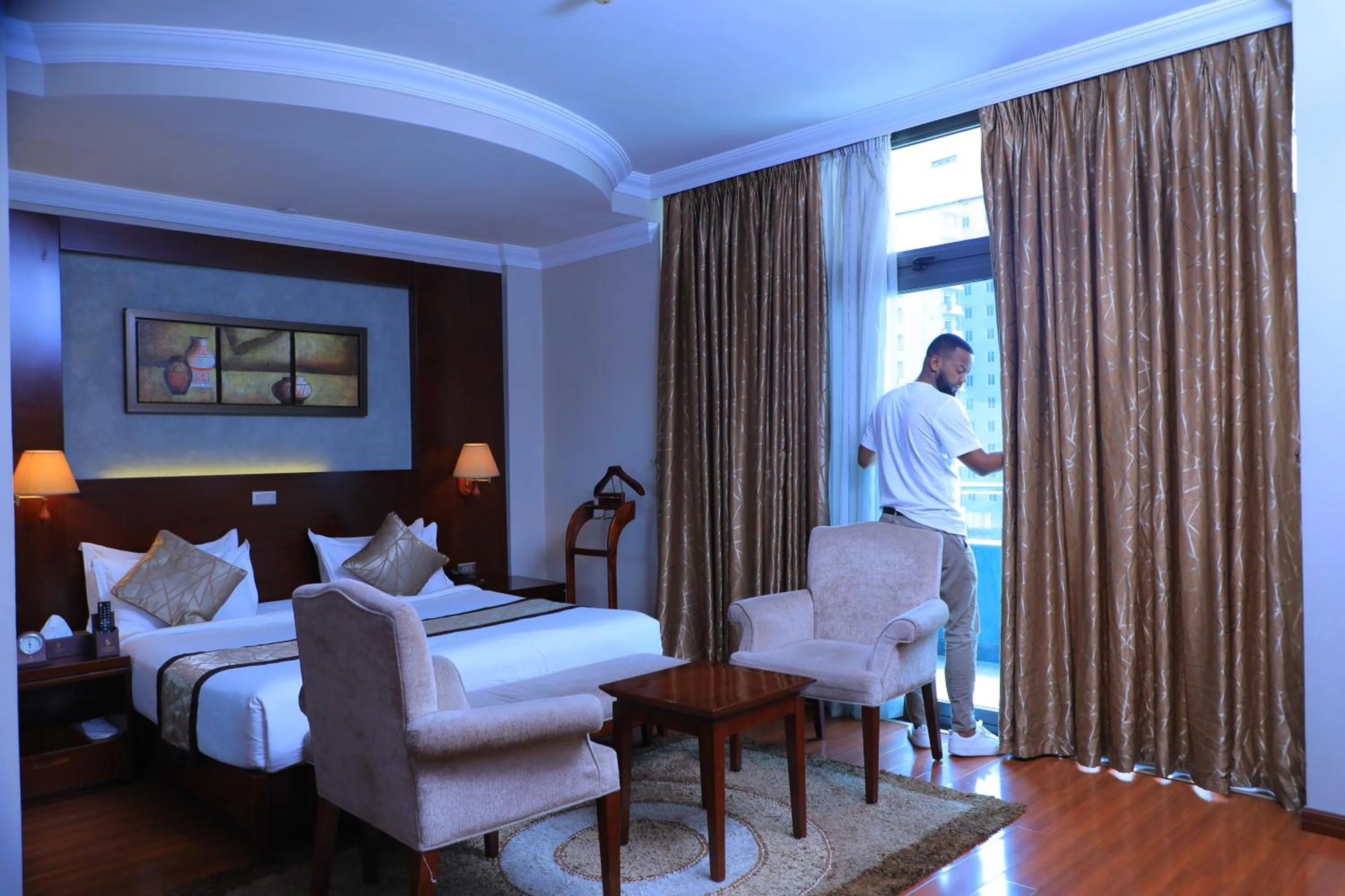 Bed in Sidra International Hotel