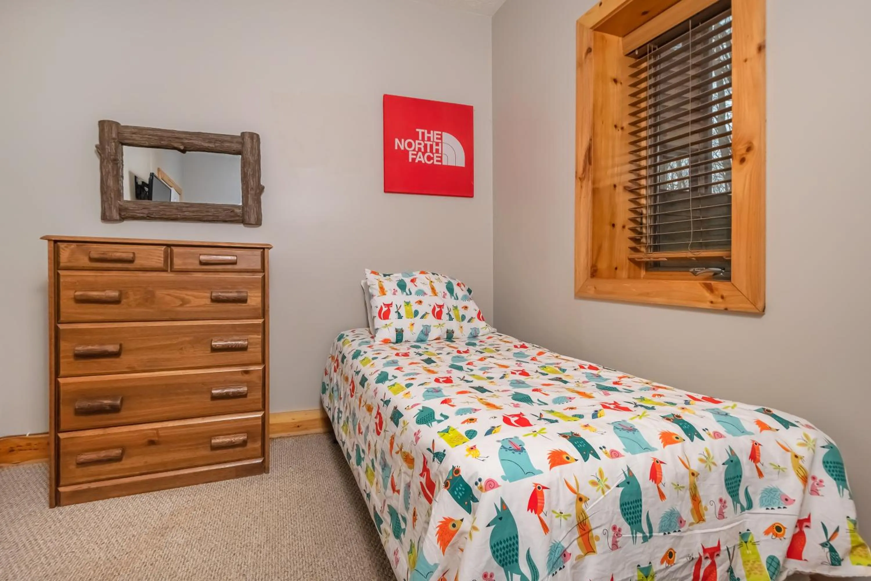 Bed in High Country Home