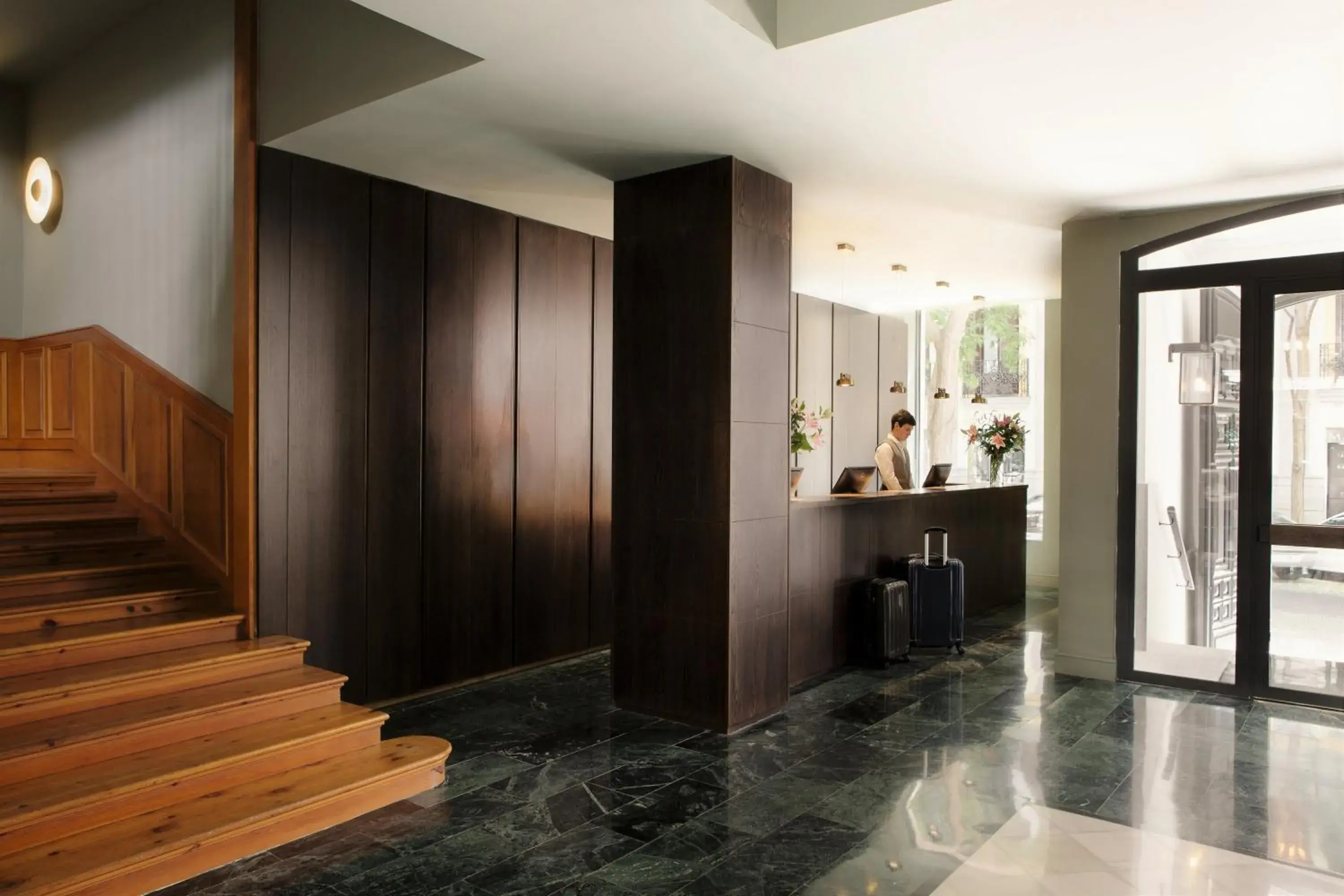 Lobby or reception in TÓTEM Madrid, a Small Luxury Hotel of the World Lobby or reception in TÓTEM Madrid, a Small Luxury Hotel of the World