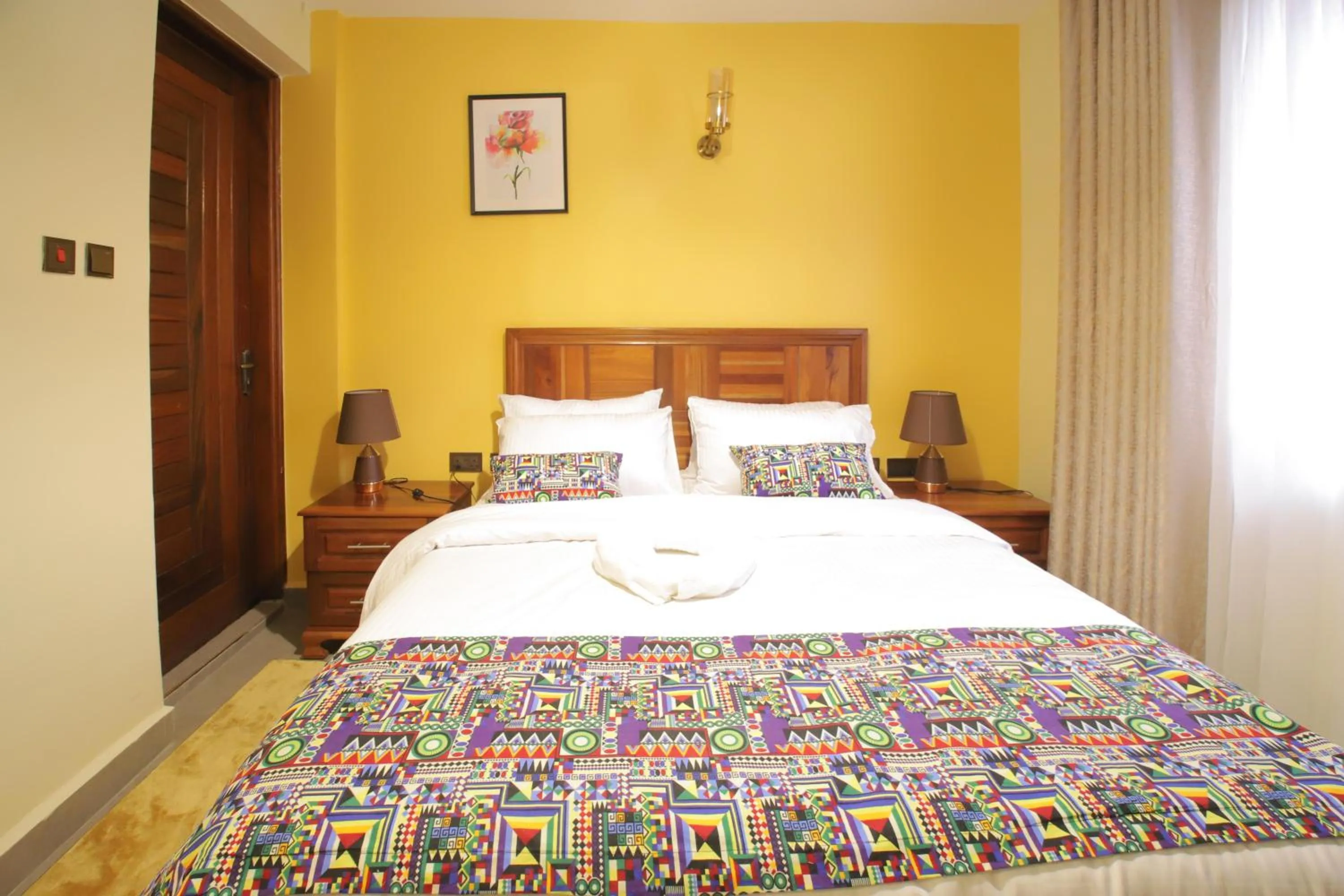 Bed in Lantern Serviced Apartments
