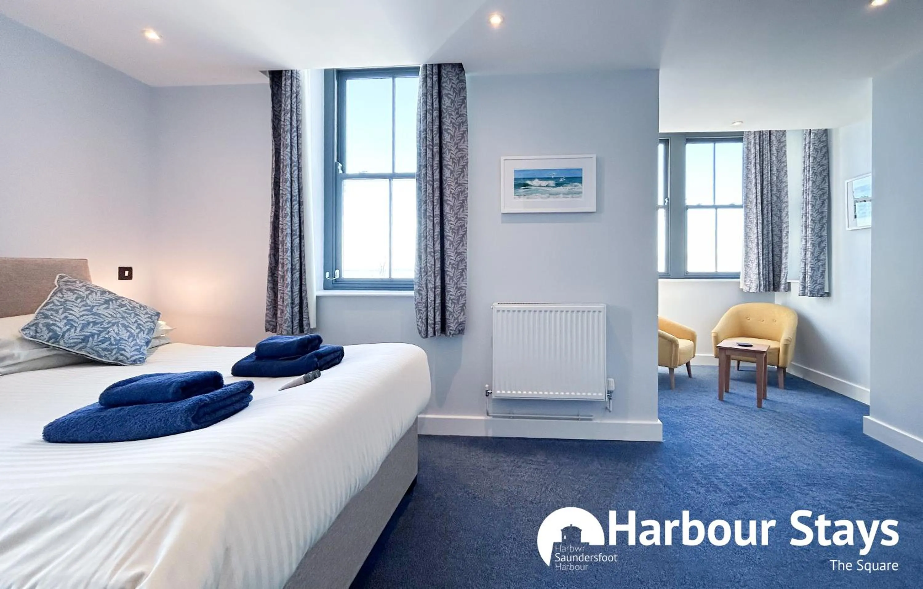 Photo of the whole room, Bed in Harbour Stays at Ocean Square