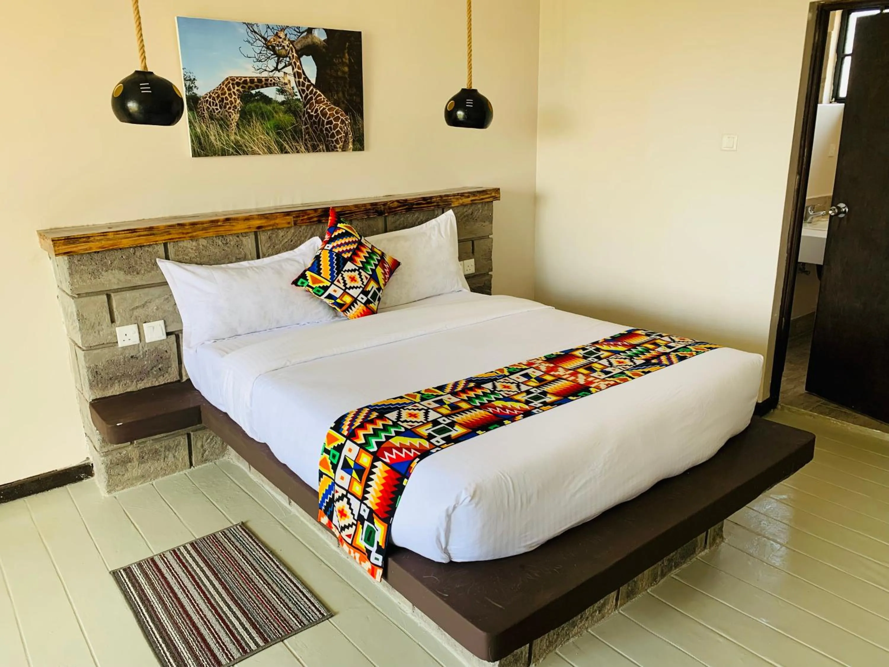 Bed in Outback Kenya Lodge