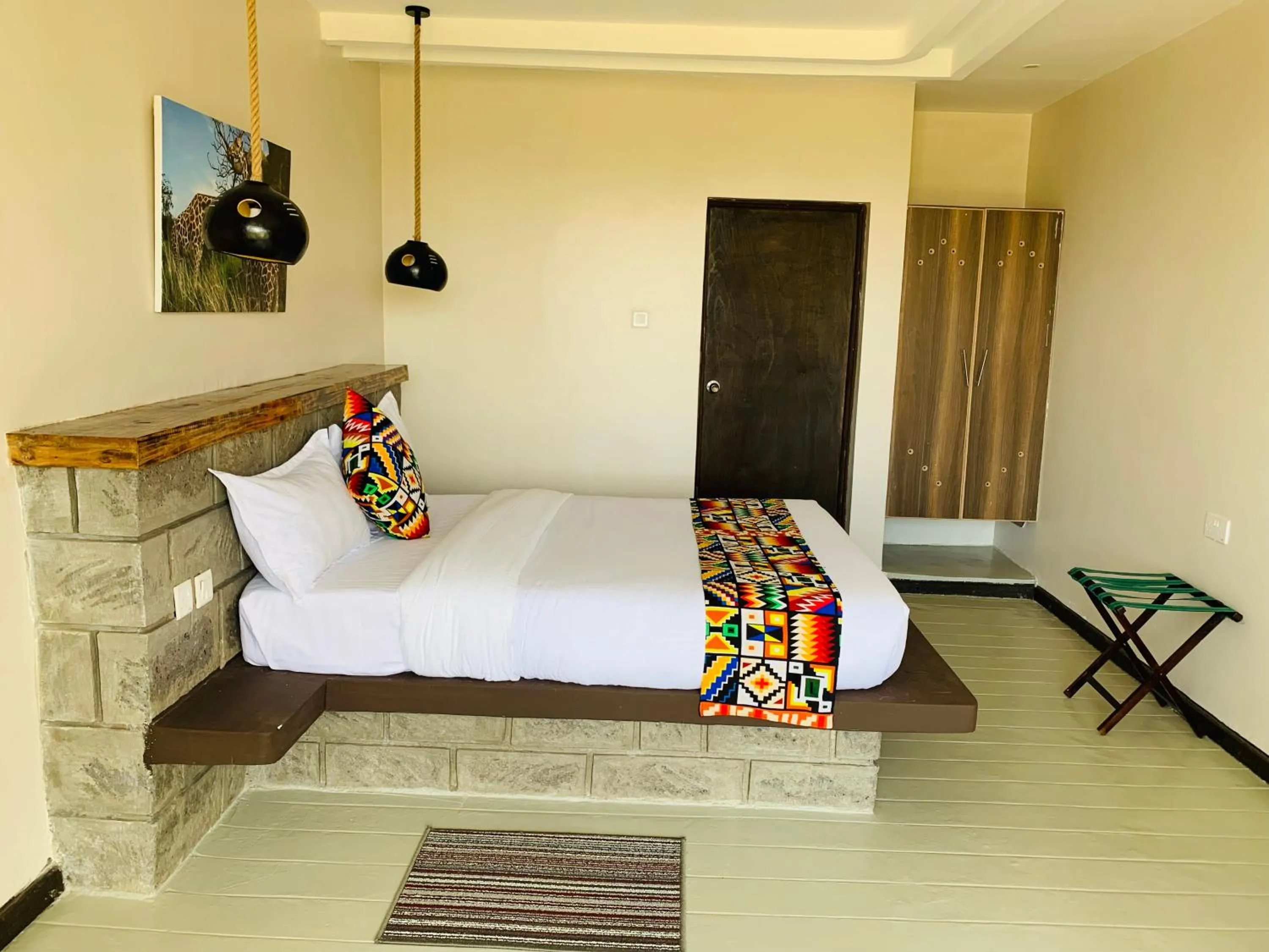 Bed in Outback Kenya Lodge