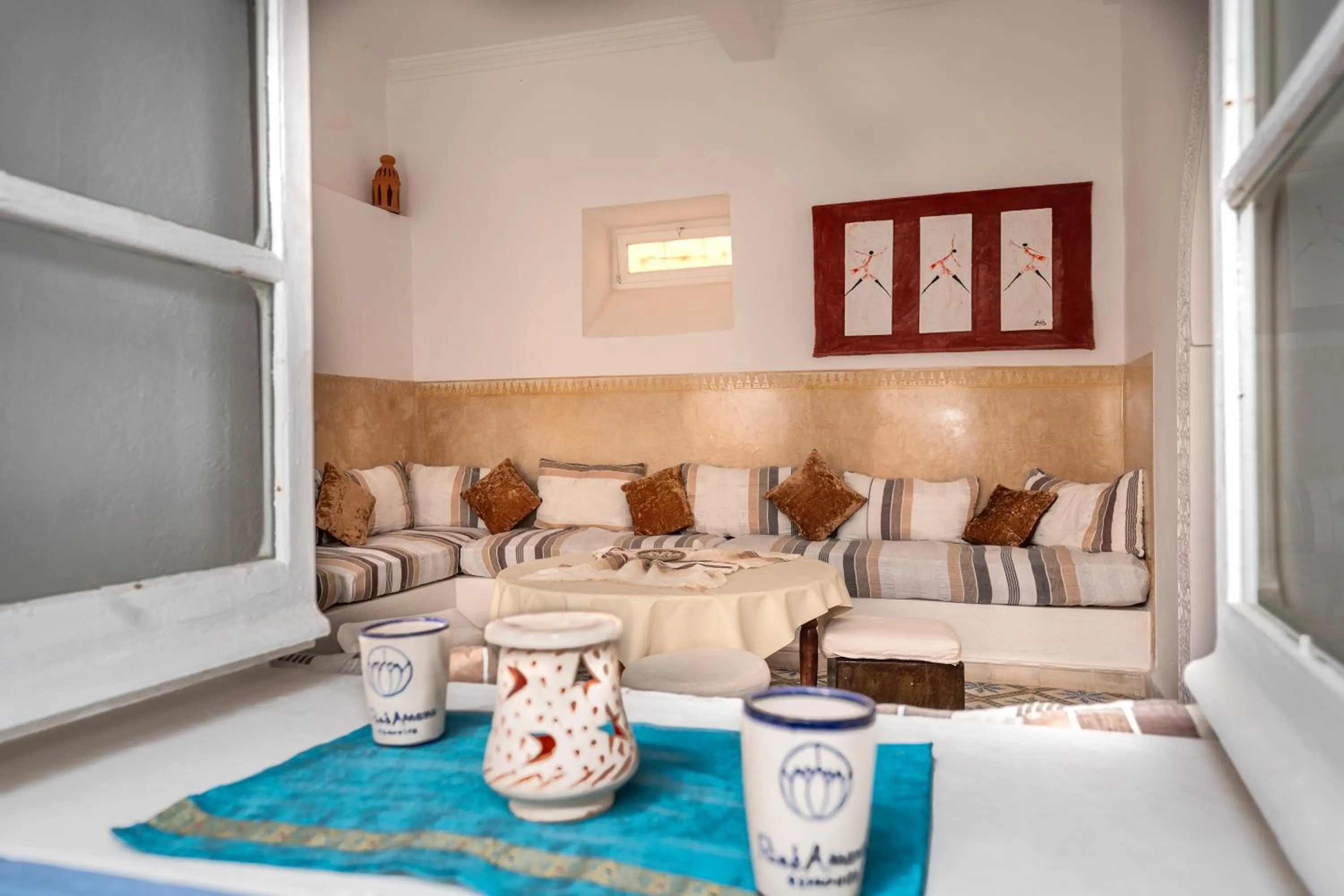 Communal lounge/ TV room in RIAD AMANA