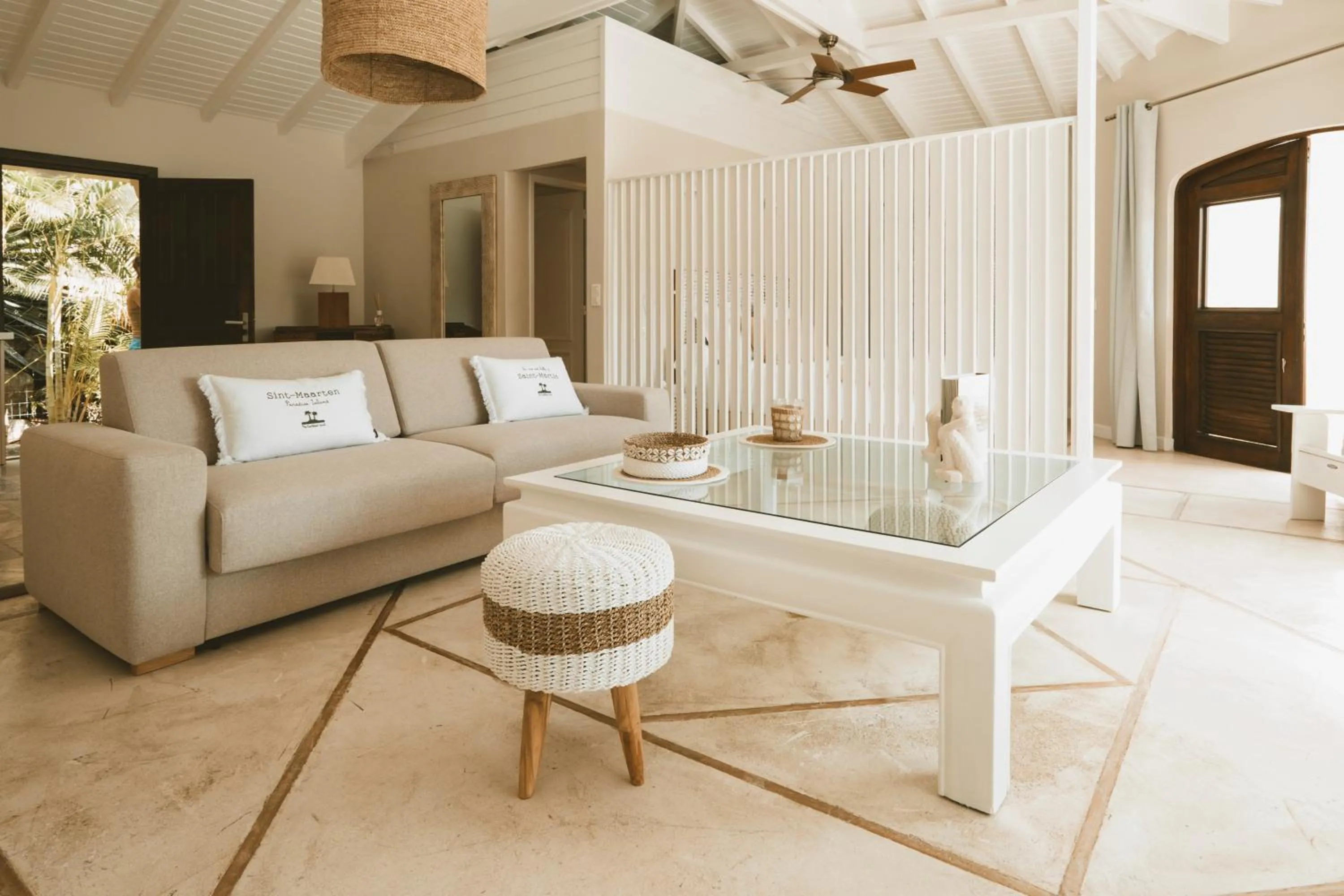 Living room in La Villa Hibiscus, Saint Martin