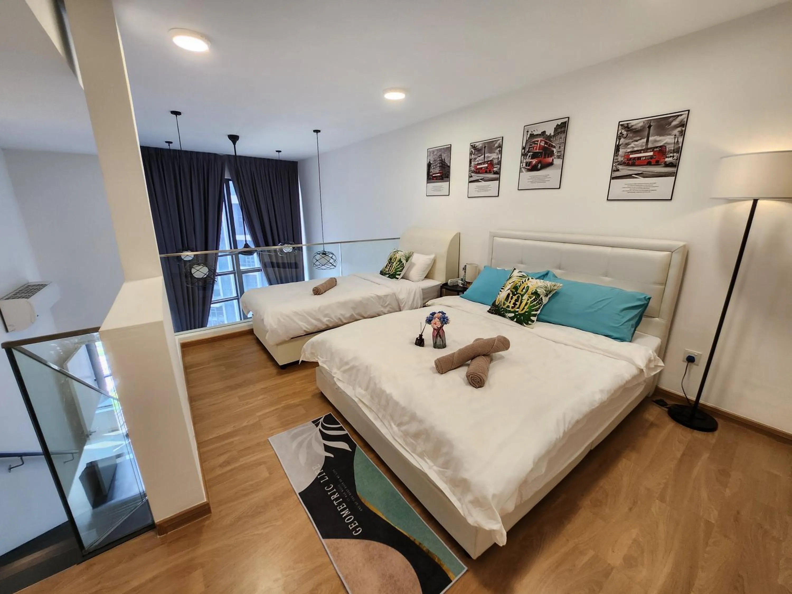 Bedroom, Bed in EkoCheras Duplex Suite by Ohana Home