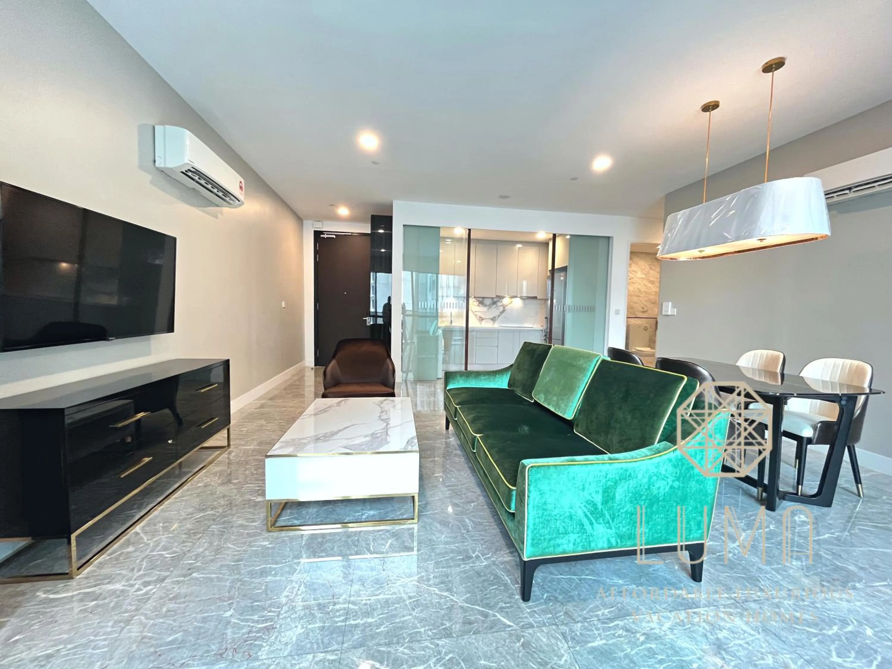 Living room in The Platinum 2 Kuala Lumpur by LUMA