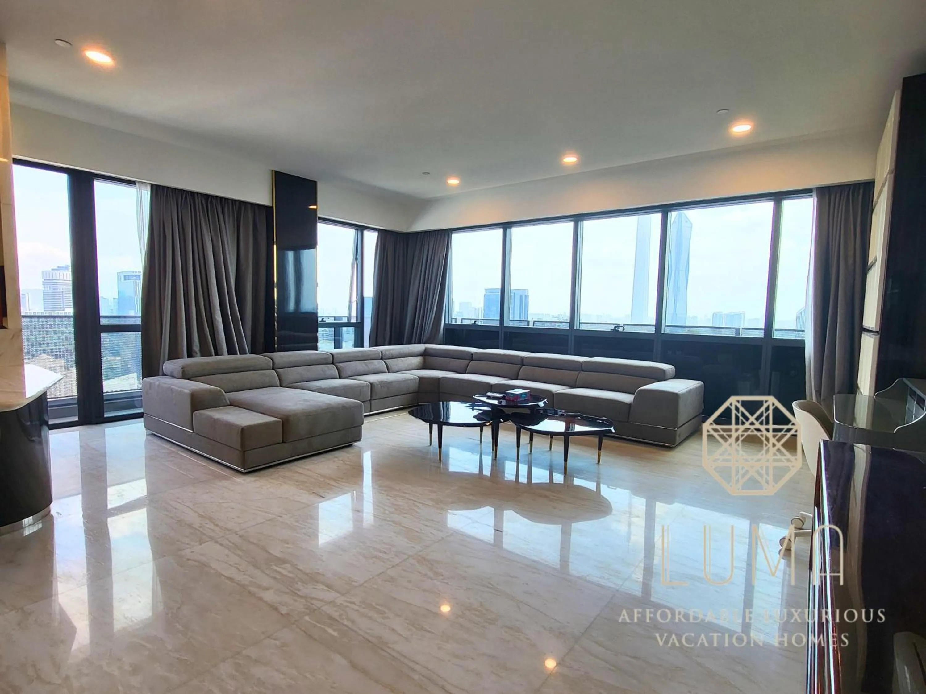 Living room in The Platinum 2 Kuala Lumpur by LUMA
