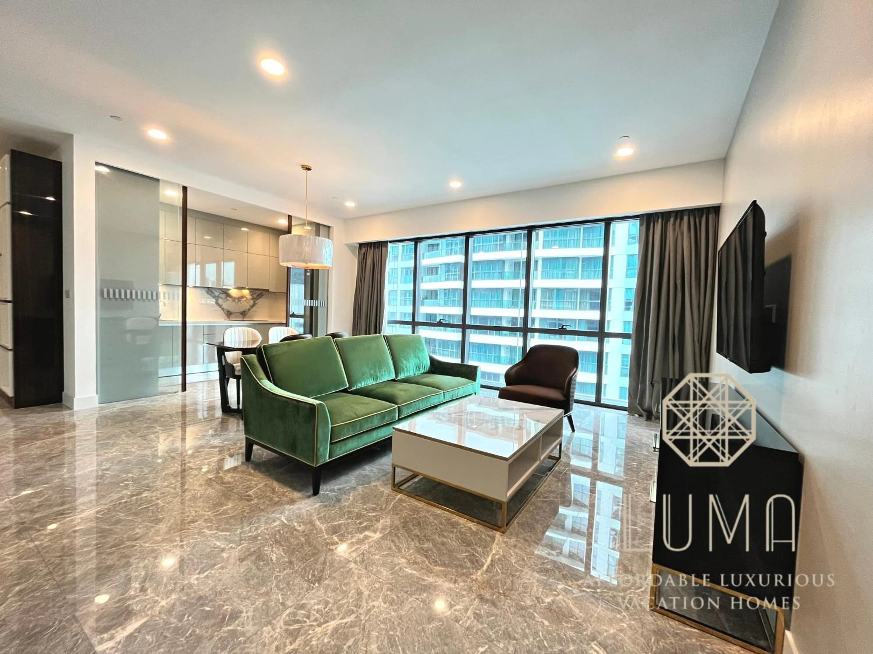 Living room in The Platinum 2 Kuala Lumpur by LUMA