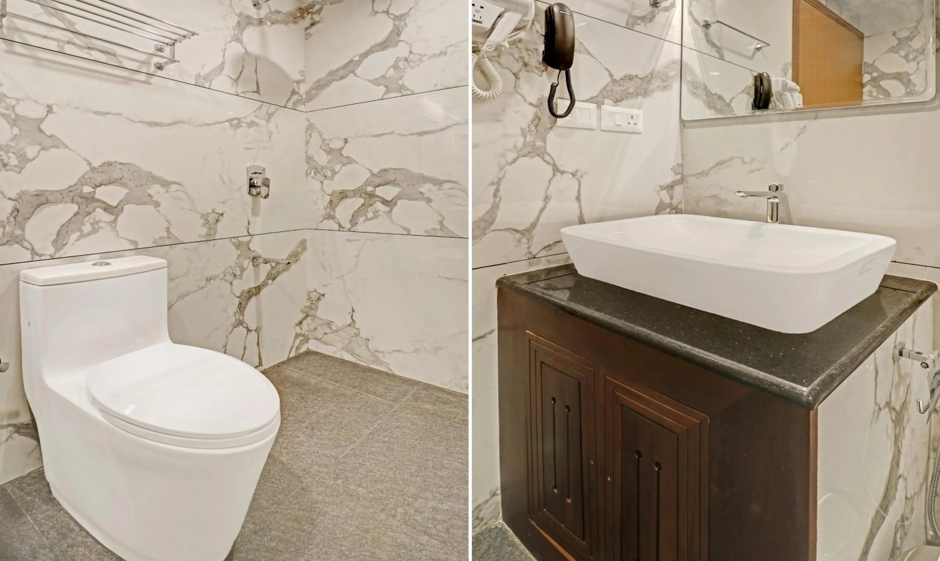 Bathroom in Treebo Premium Vahada 7 Minutes Drive From Ambalapuzha Sree Krishna Swamy Temple