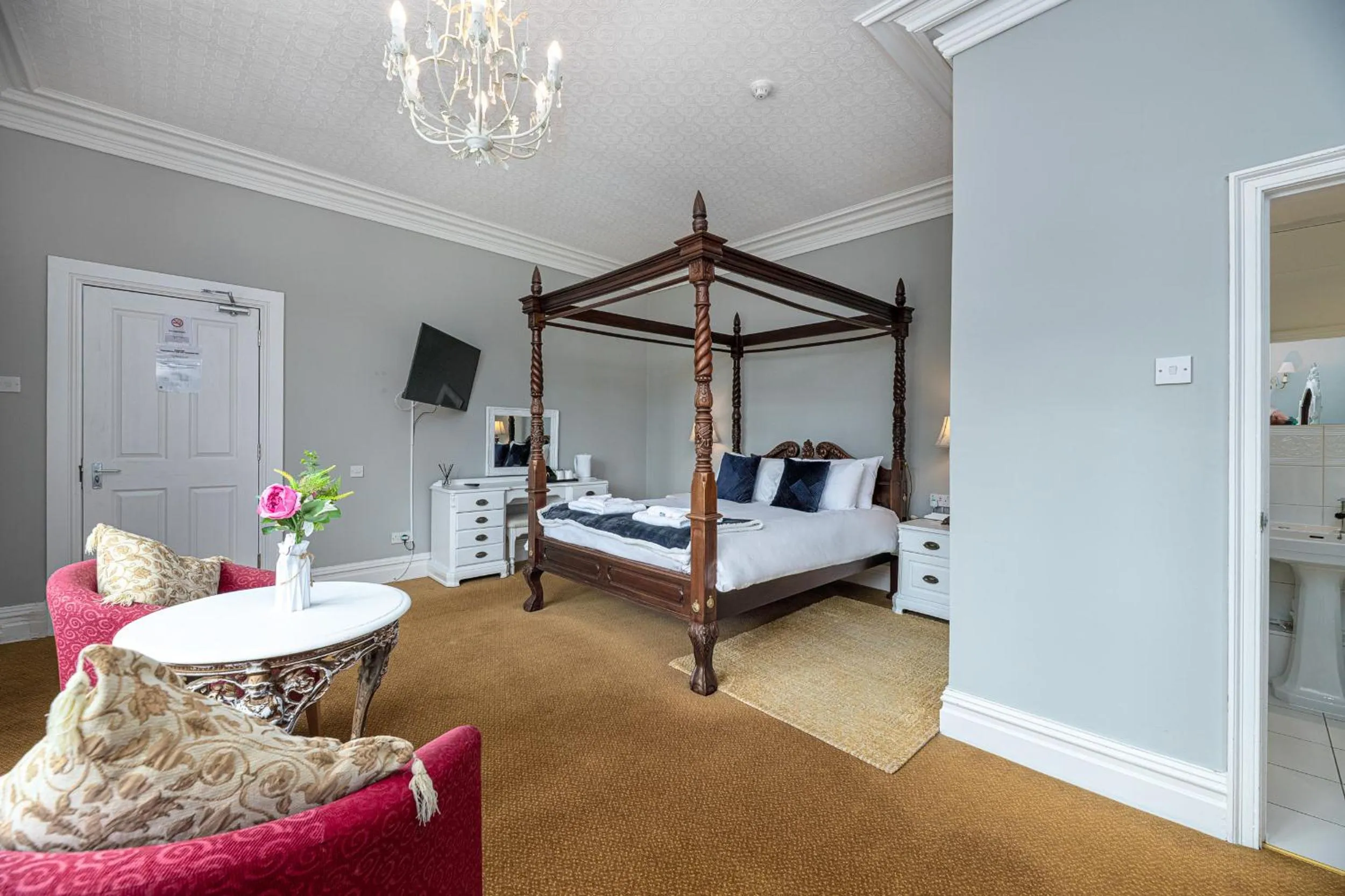 Bed in Northop Hall Country House Hotel