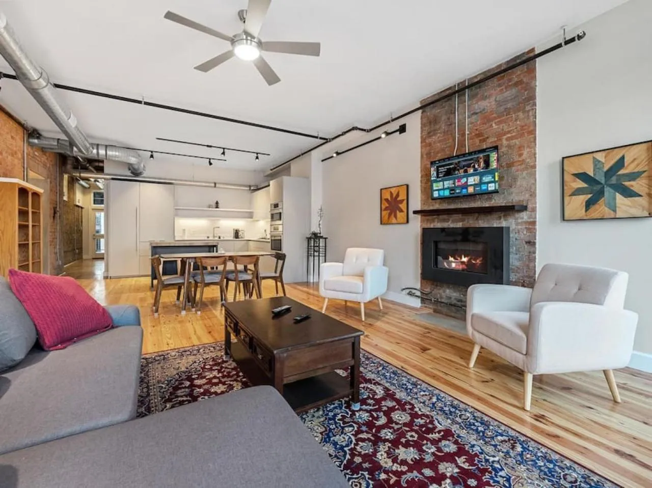 Living room in Luxury 4-Bedroom Retreat in the Heart of Over the Rhine