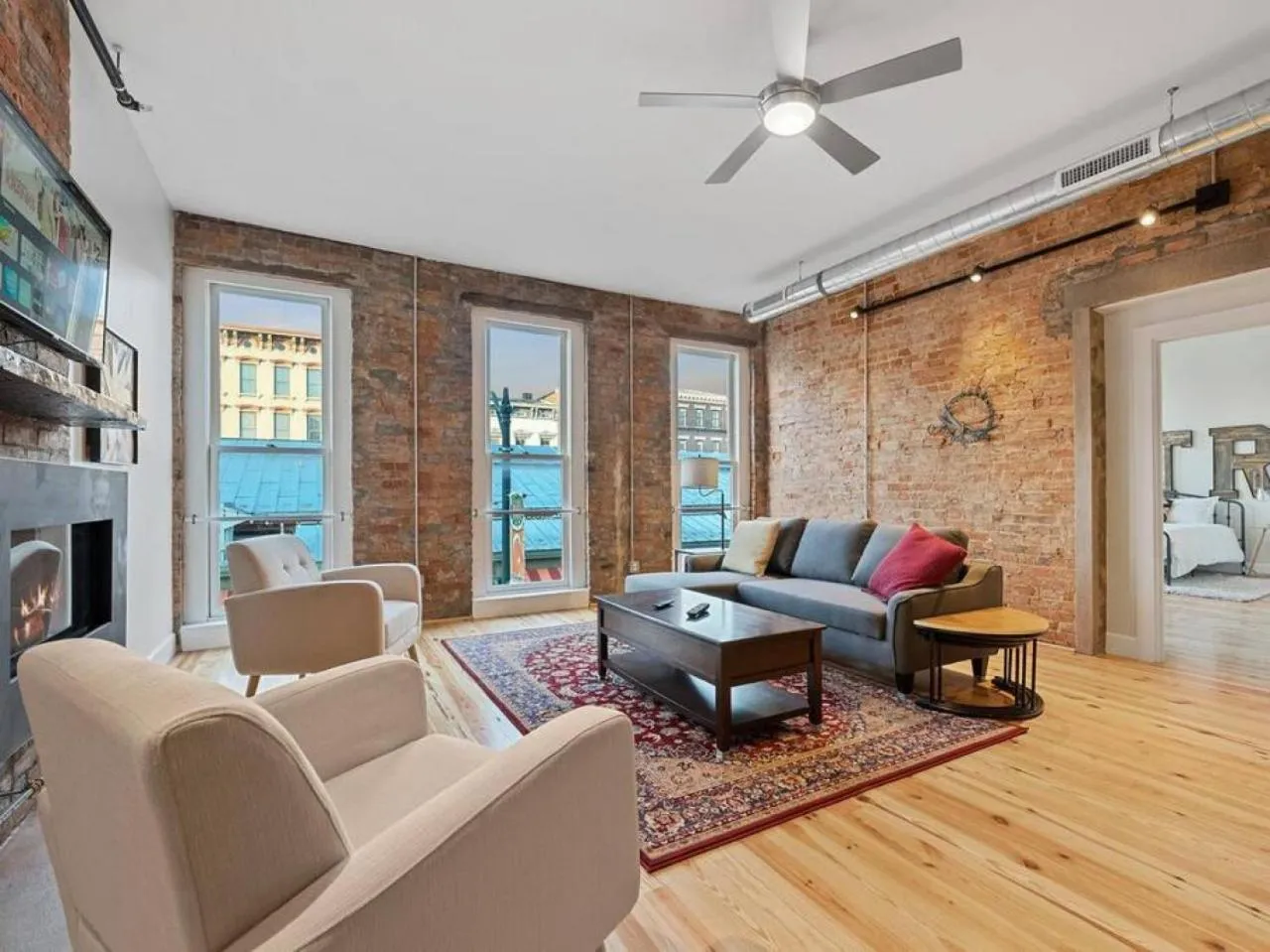 Living room in Luxury 4-Bedroom Retreat in the Heart of Over the Rhine