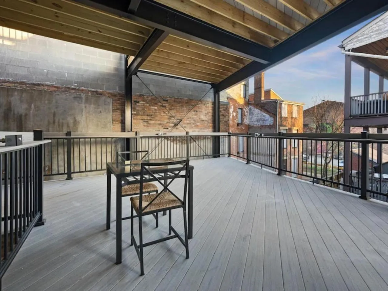 Patio in Luxury 4-Bedroom Retreat in the Heart of Over the Rhine