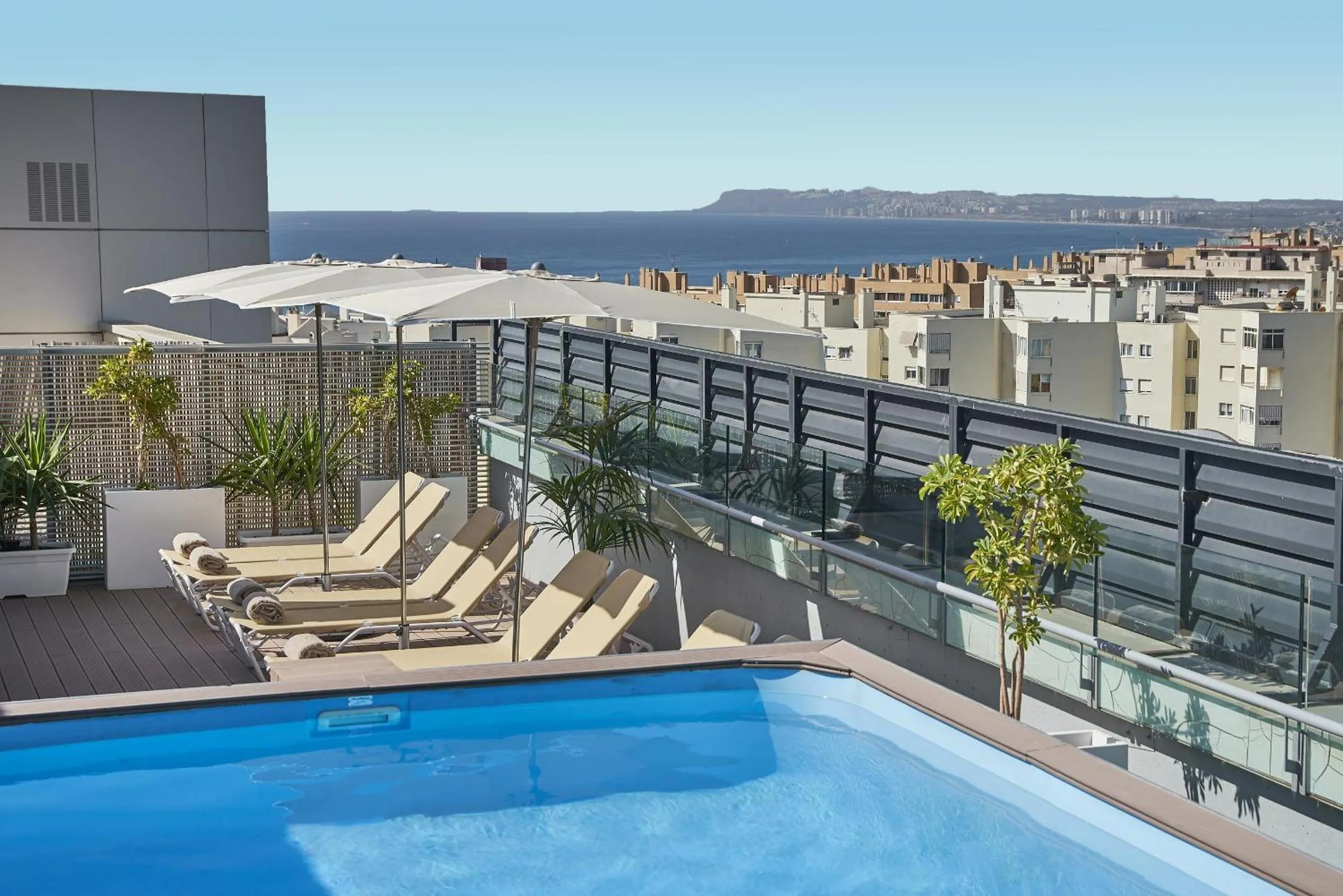 Pool view in NH Alicante