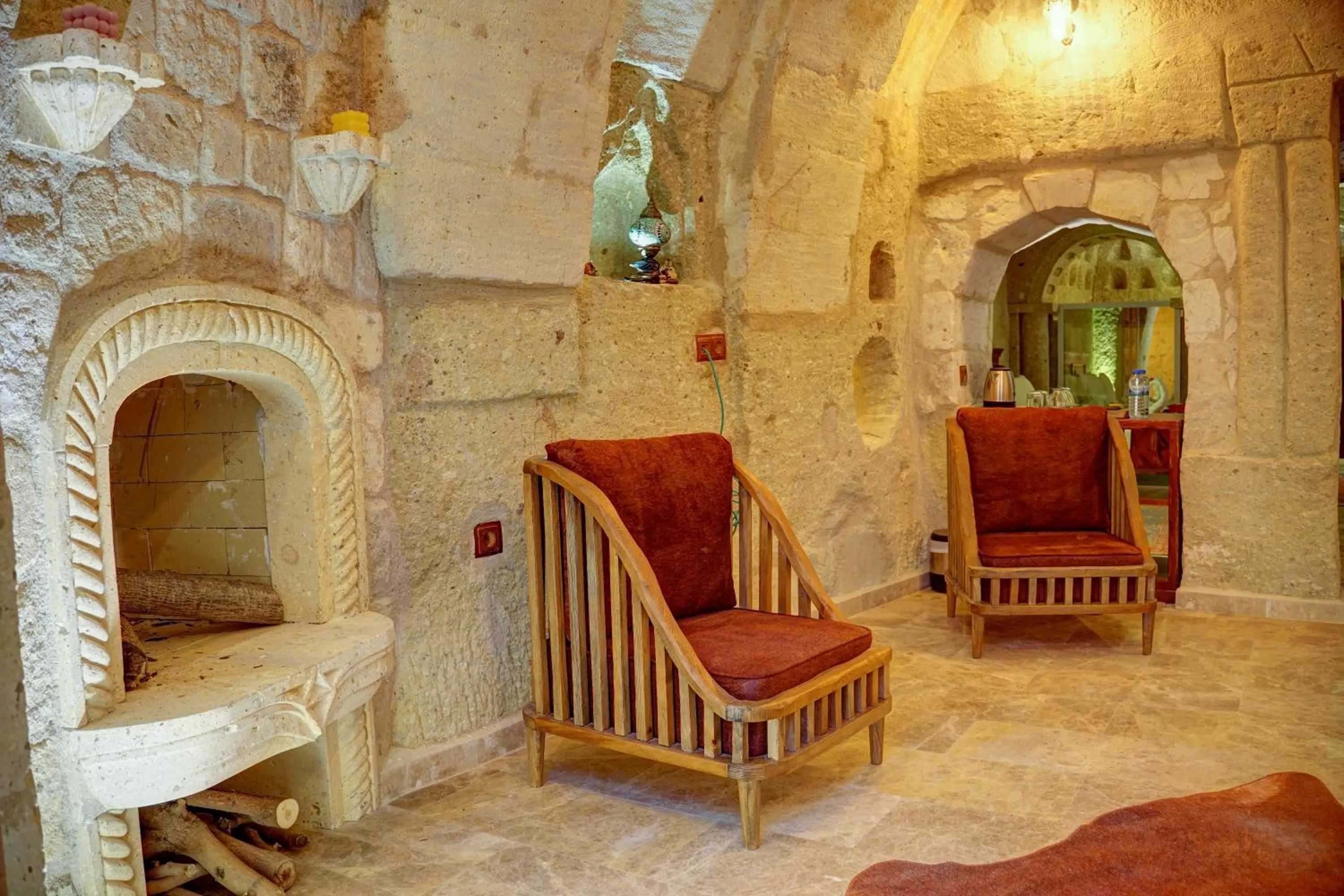Seating area in The Calypso Cave