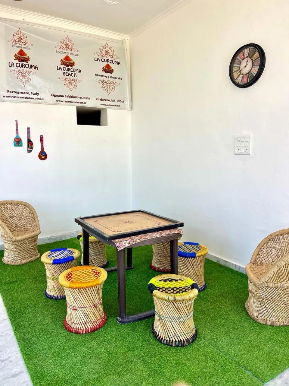 Seating area in La Curcuma Luxury Homestay