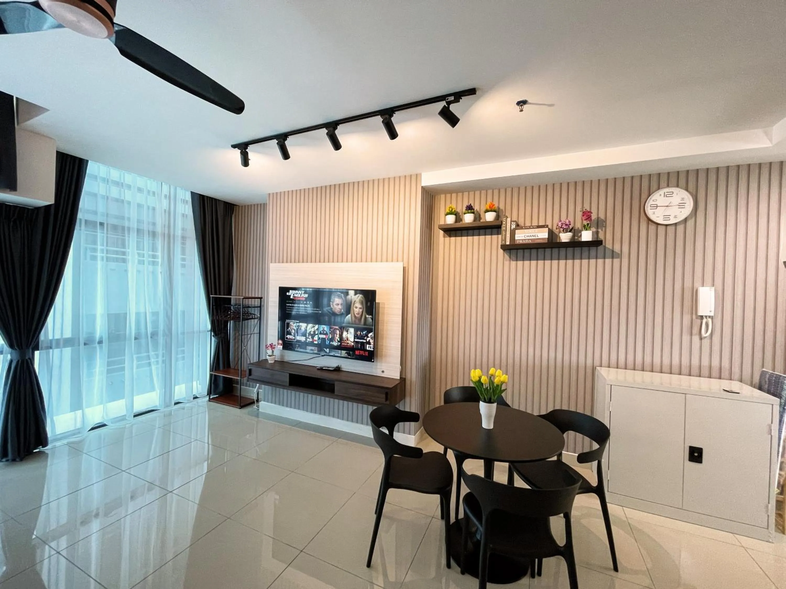 Communal lounge/ TV room in Pacific Tower Petaling Jaya Near Jaya One, University Malaya, Columbia Hospital By My Homez