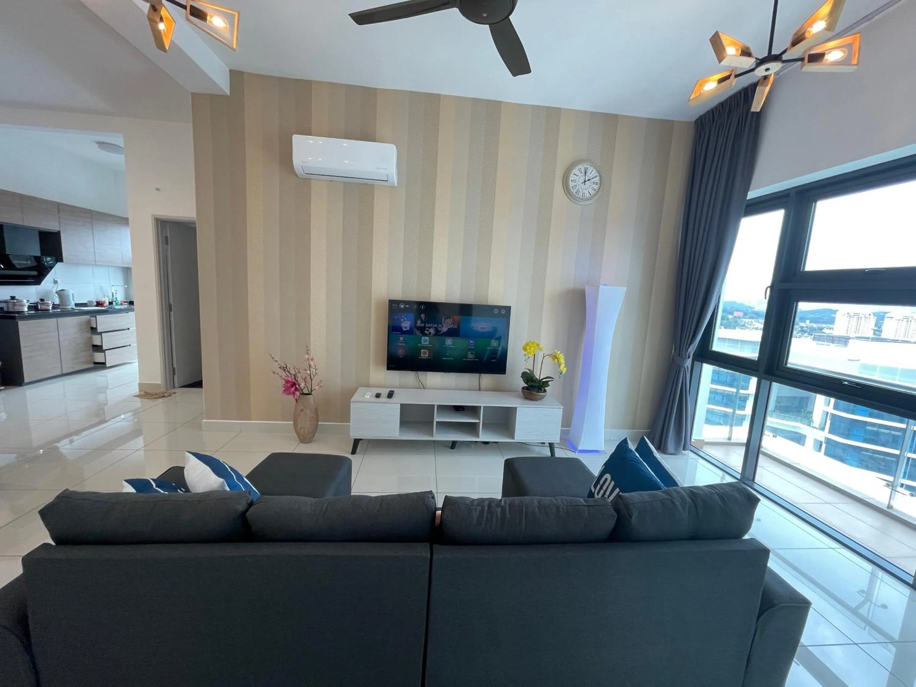 Communal lounge/ TV room in Pacific Tower Petaling Jaya Near Jaya One, University Malaya, Columbia Hospital By My Homez