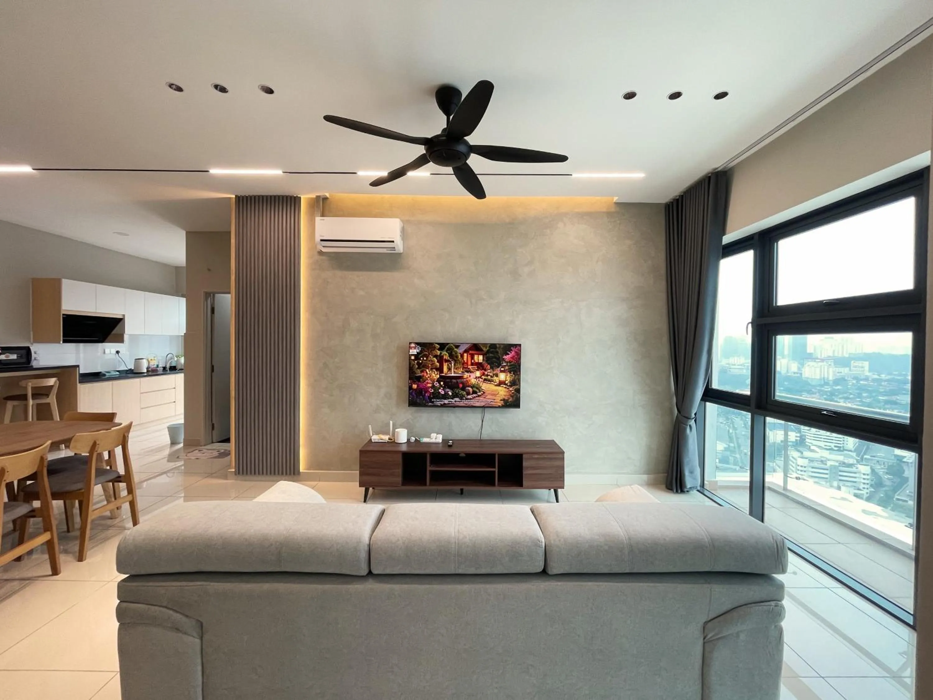 Communal lounge/ TV room in Pacific Tower Petaling Jaya Near Jaya One, University Malaya, Columbia Hospital By My Homez