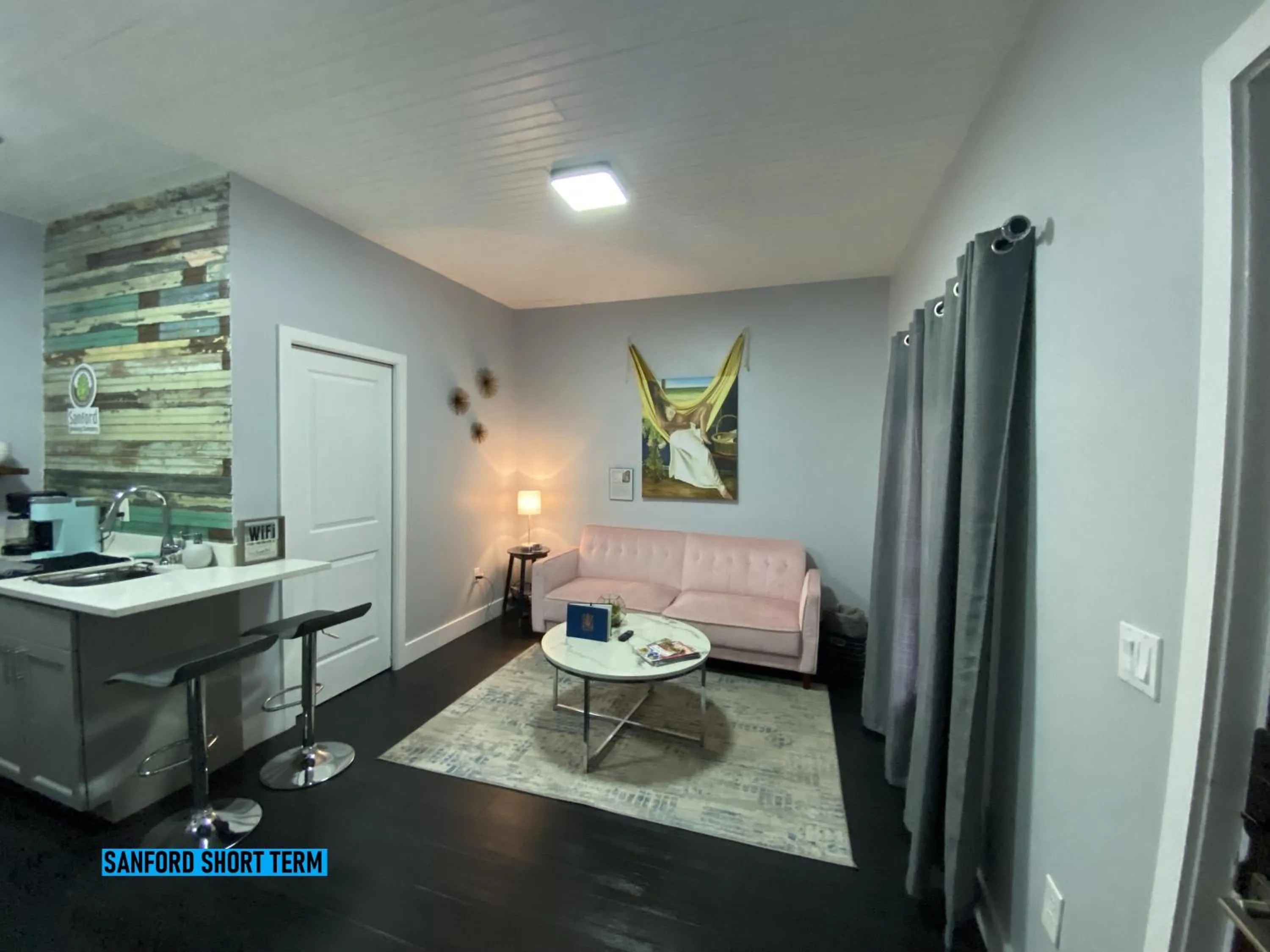 Living room in The Blue Aztec