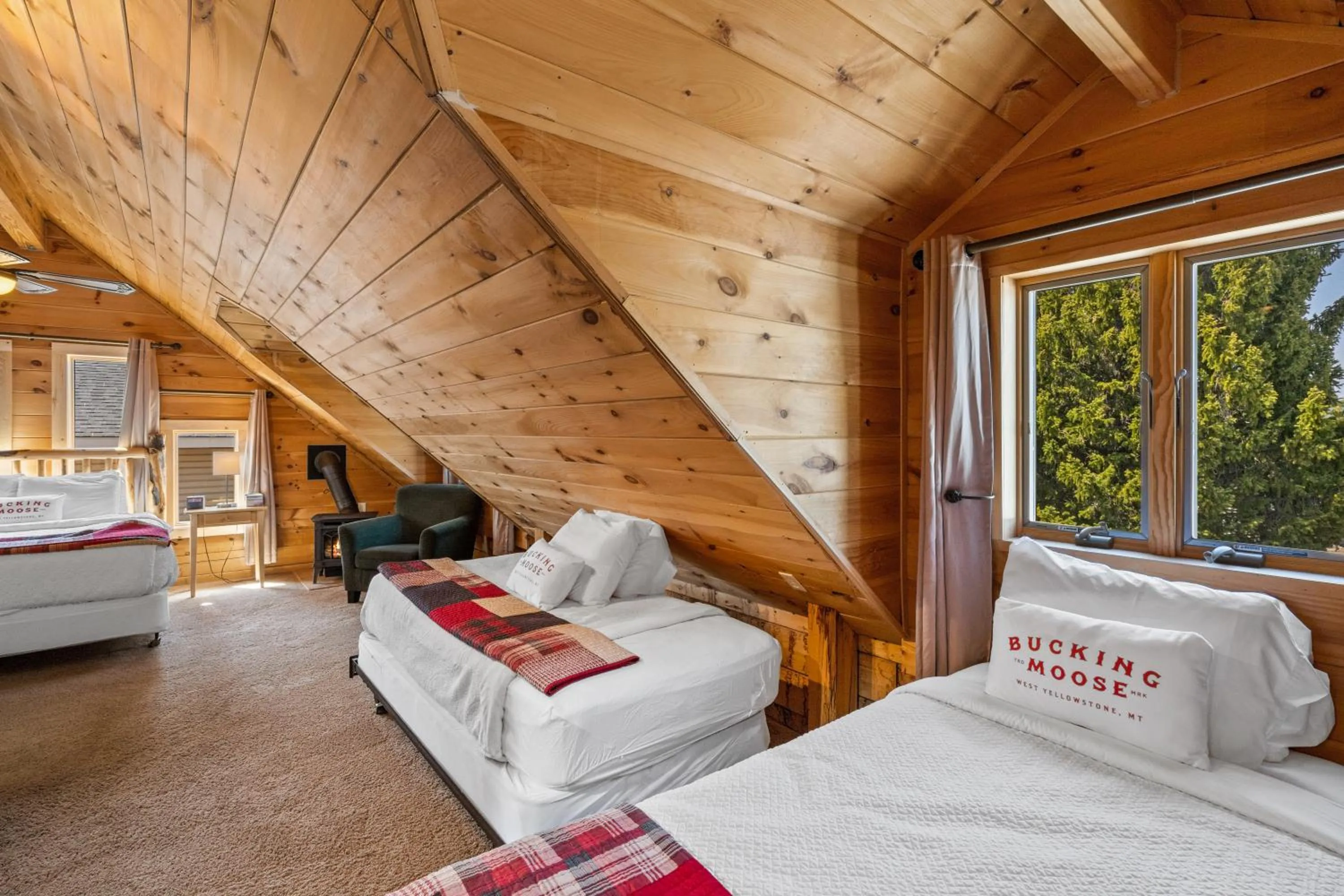 Bed in The Bucking Moose