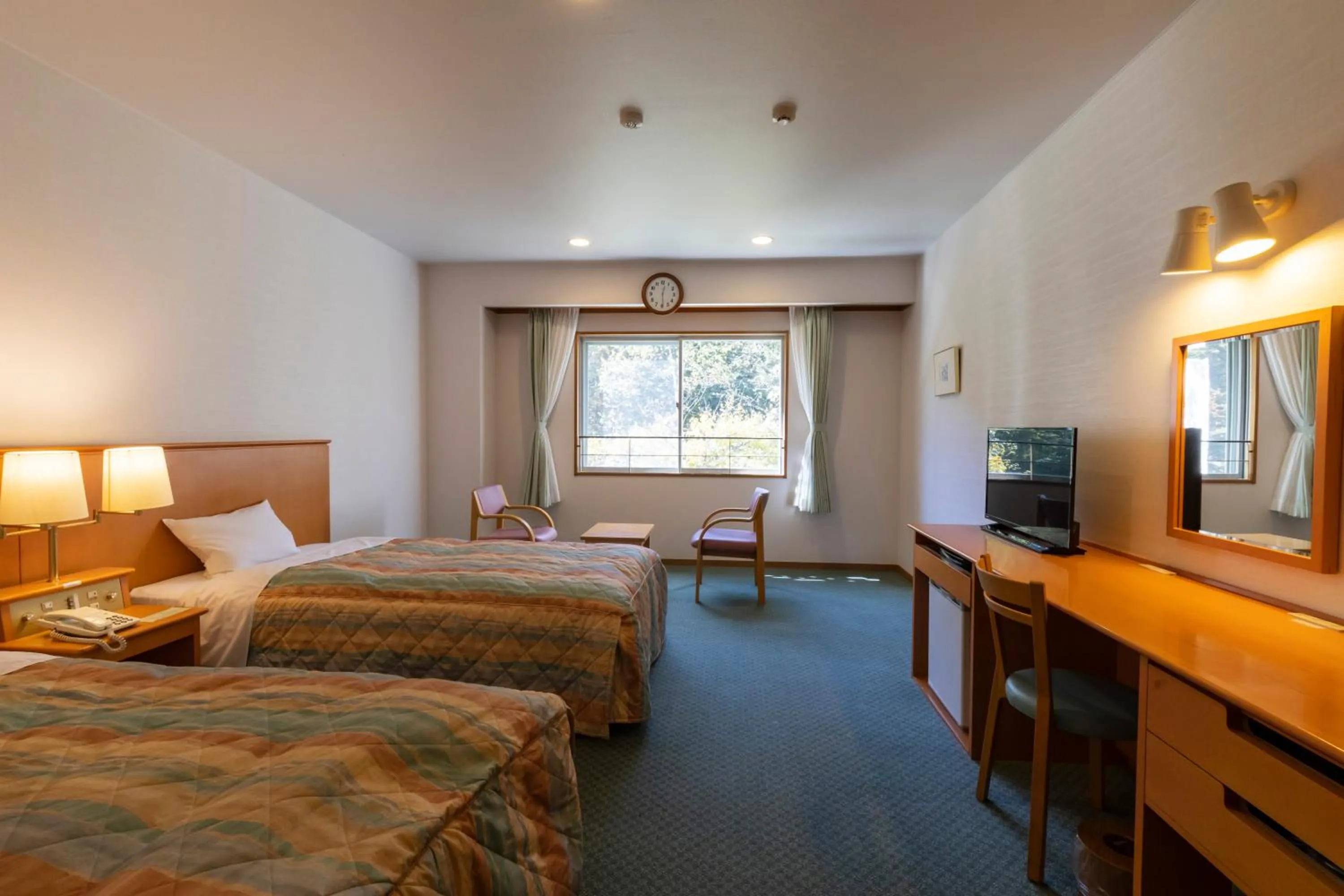 Bedroom, Bed in Kyukamura Norikura-Kogen