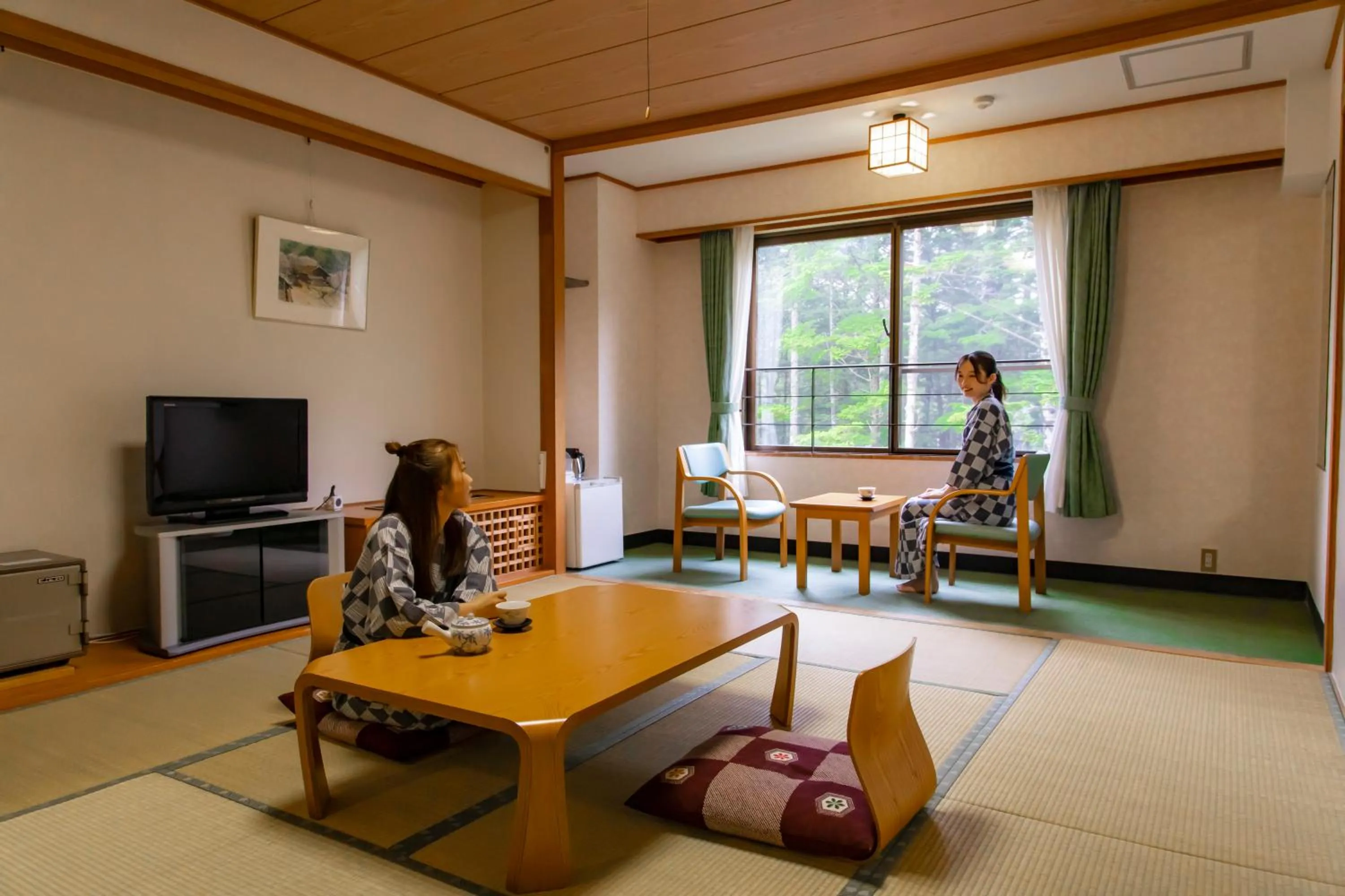 Living room in Kyukamura Norikura-Kogen